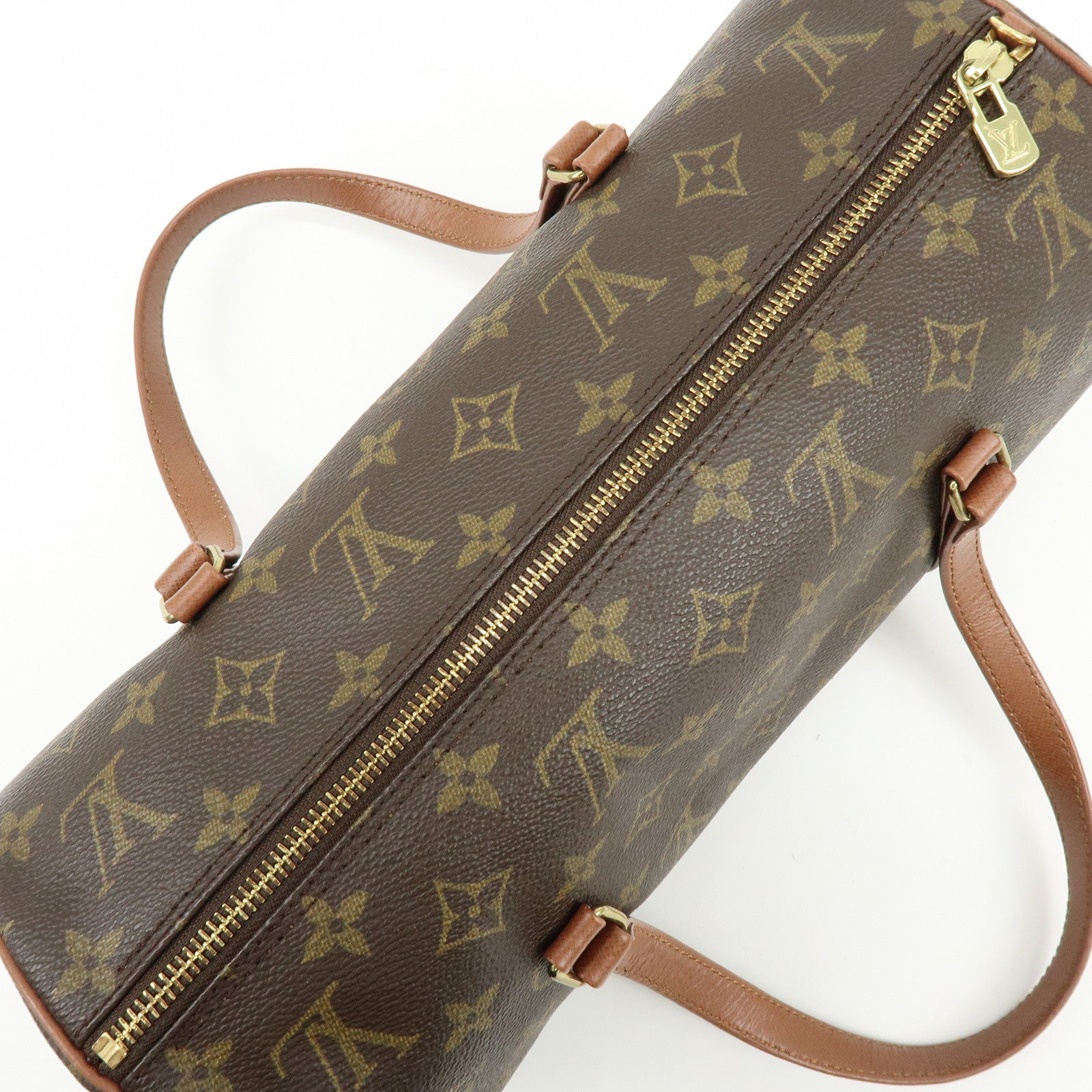 Louis Vuitton Monogram Papillon 30 Hand Bag Old Style Brown M51365