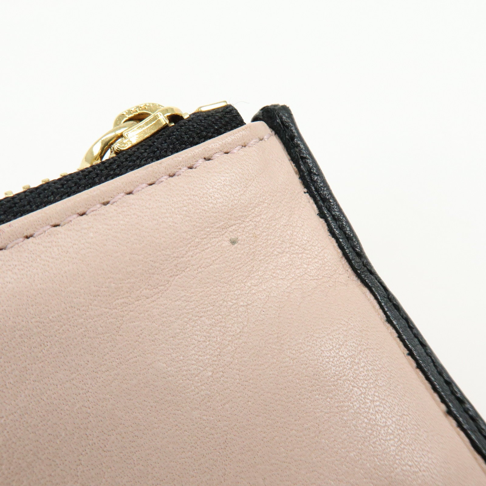 LOEWE Anagram Nappa Leather Clutch Bag Flat Pouch Pink Orange