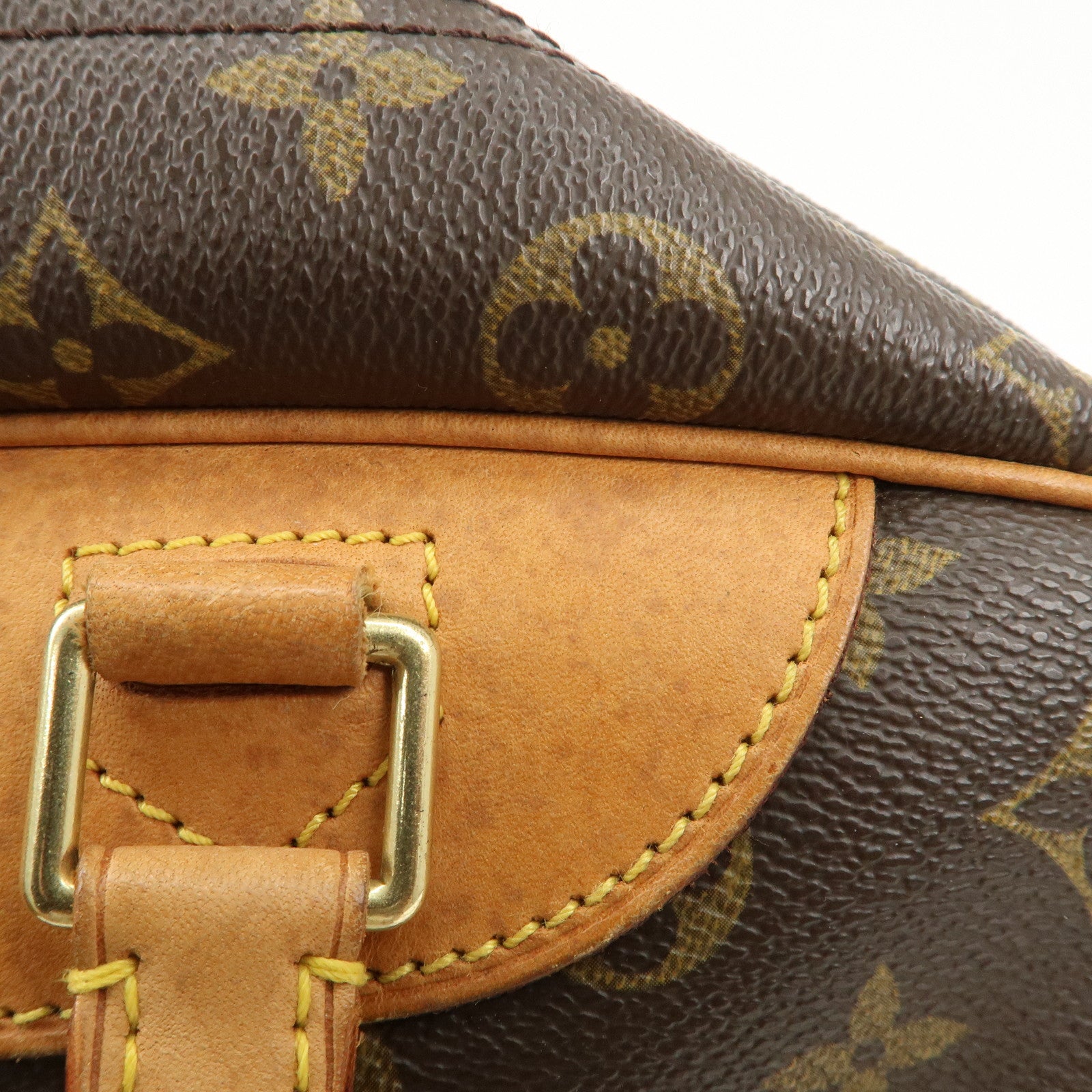 Louis Vuitton Monogram Deauville Hand Bag Brown M47270 Used
