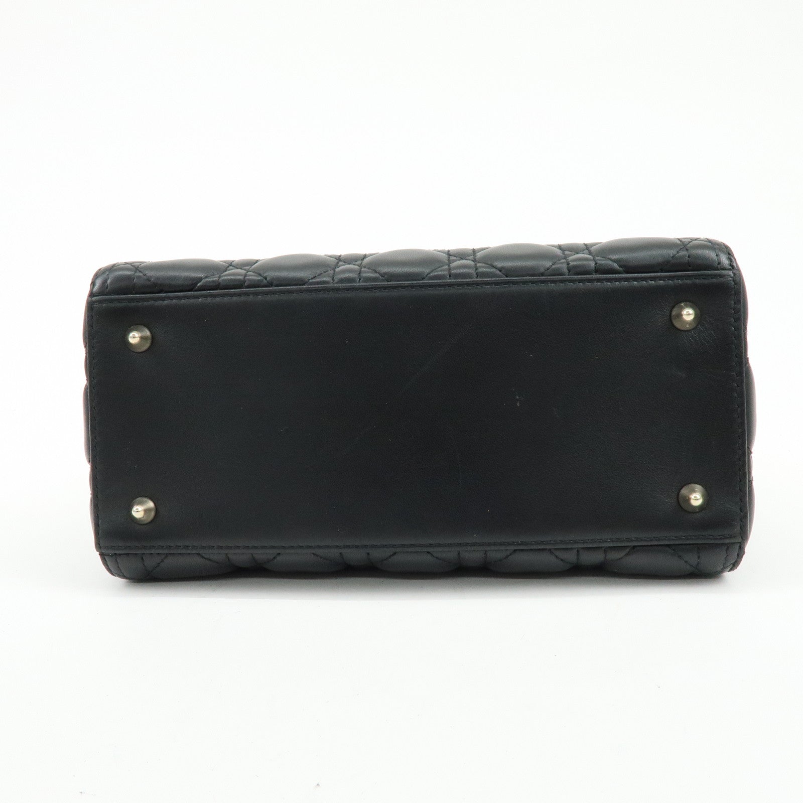 Christian Dior Lady Dior Cannage Lamb skin 2Way Hand Shoulder Bag Black