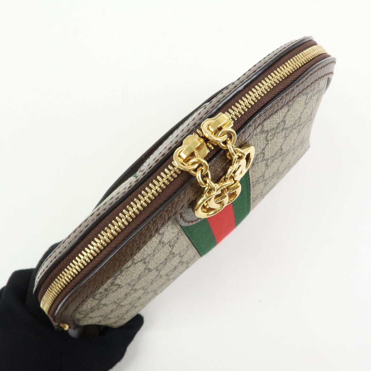 GUCCI Ophidia Sherry Double G GG Supreme Leather Shoulder Bag 499621