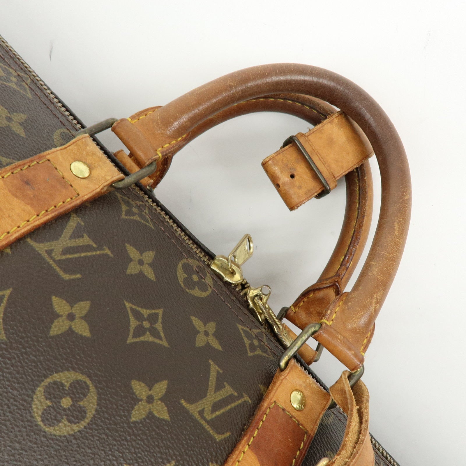 Louis Vuitton Monogram Keep All Bandouliere 50 Boston Bag Brown M41416