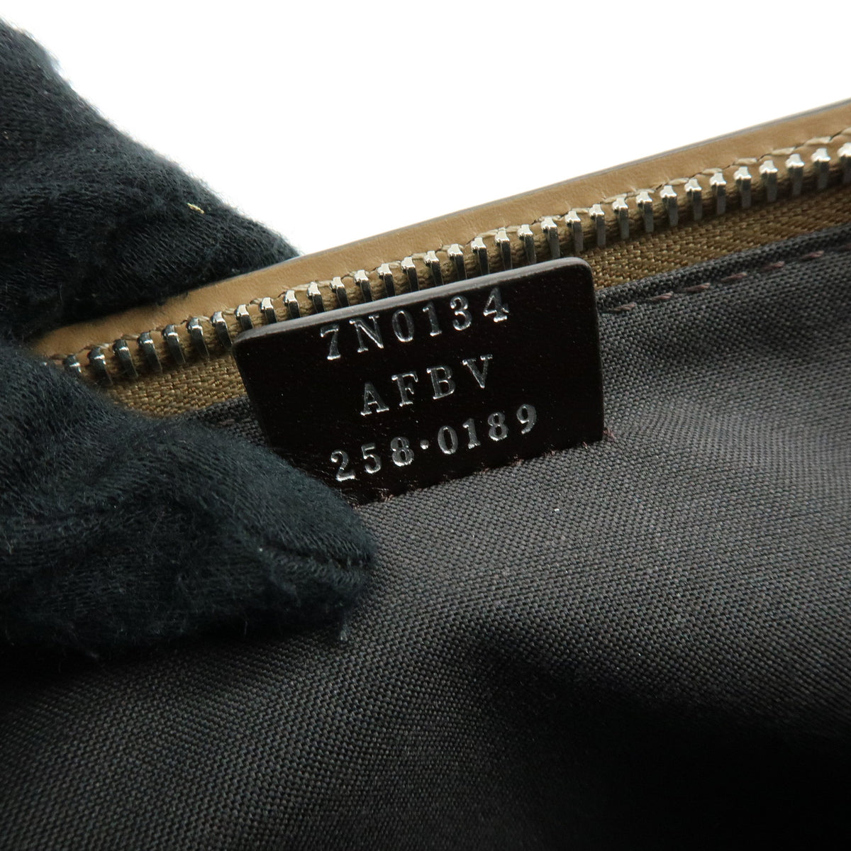 FENDI Zucca Flat Slim Canvas Leather Clutch Bag Pouch Brown 7N0134