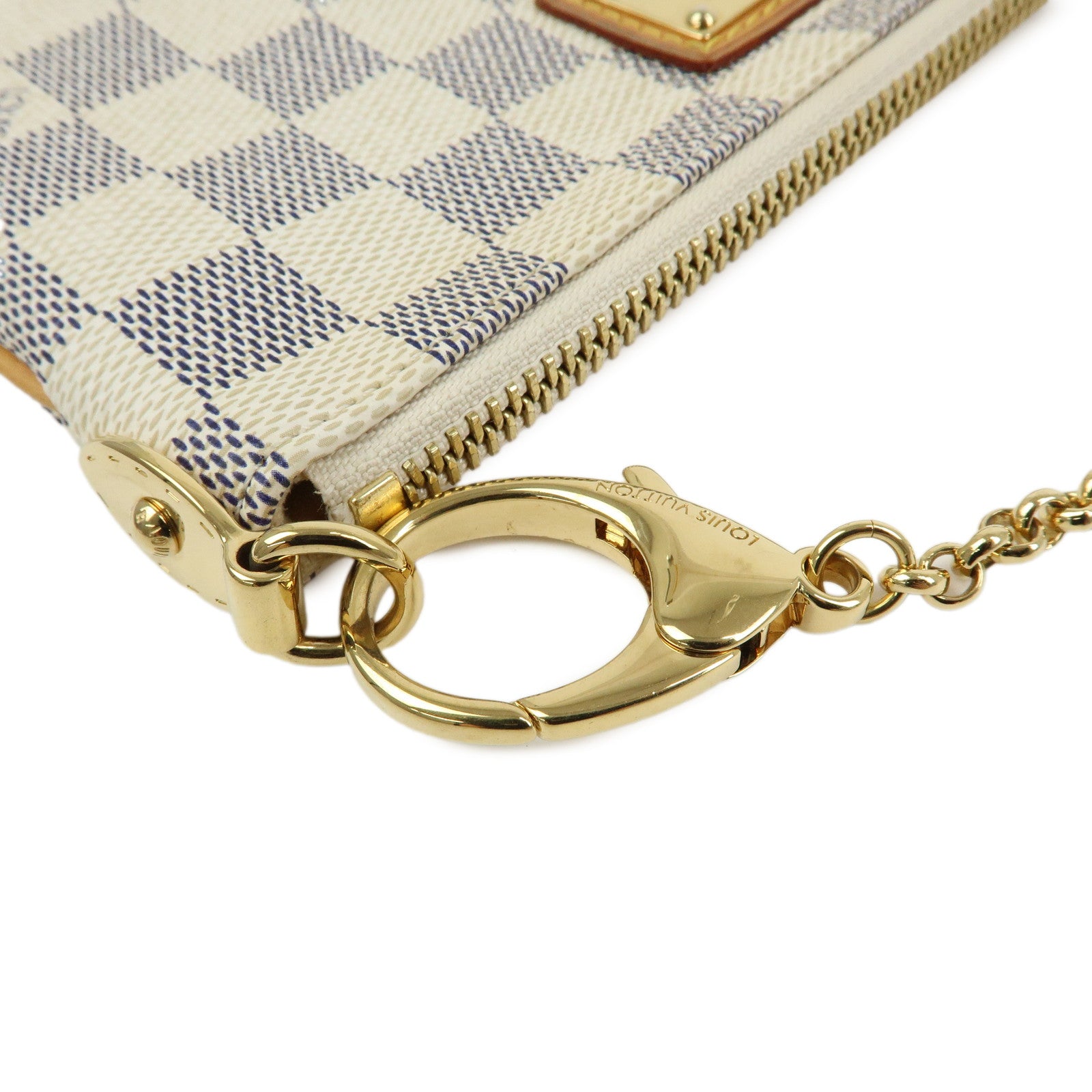 Louis Vuitton Damier Azur Pochette Milla MM Mini Accesory Pouch N60027