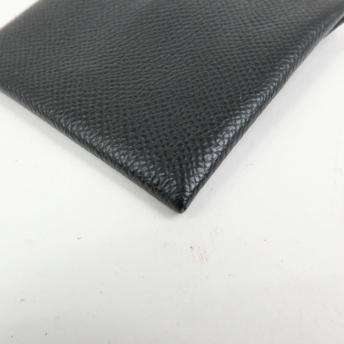 HERMES Bastia Veau Epsoｍ A Stamped Coin Case Coin Purse Black