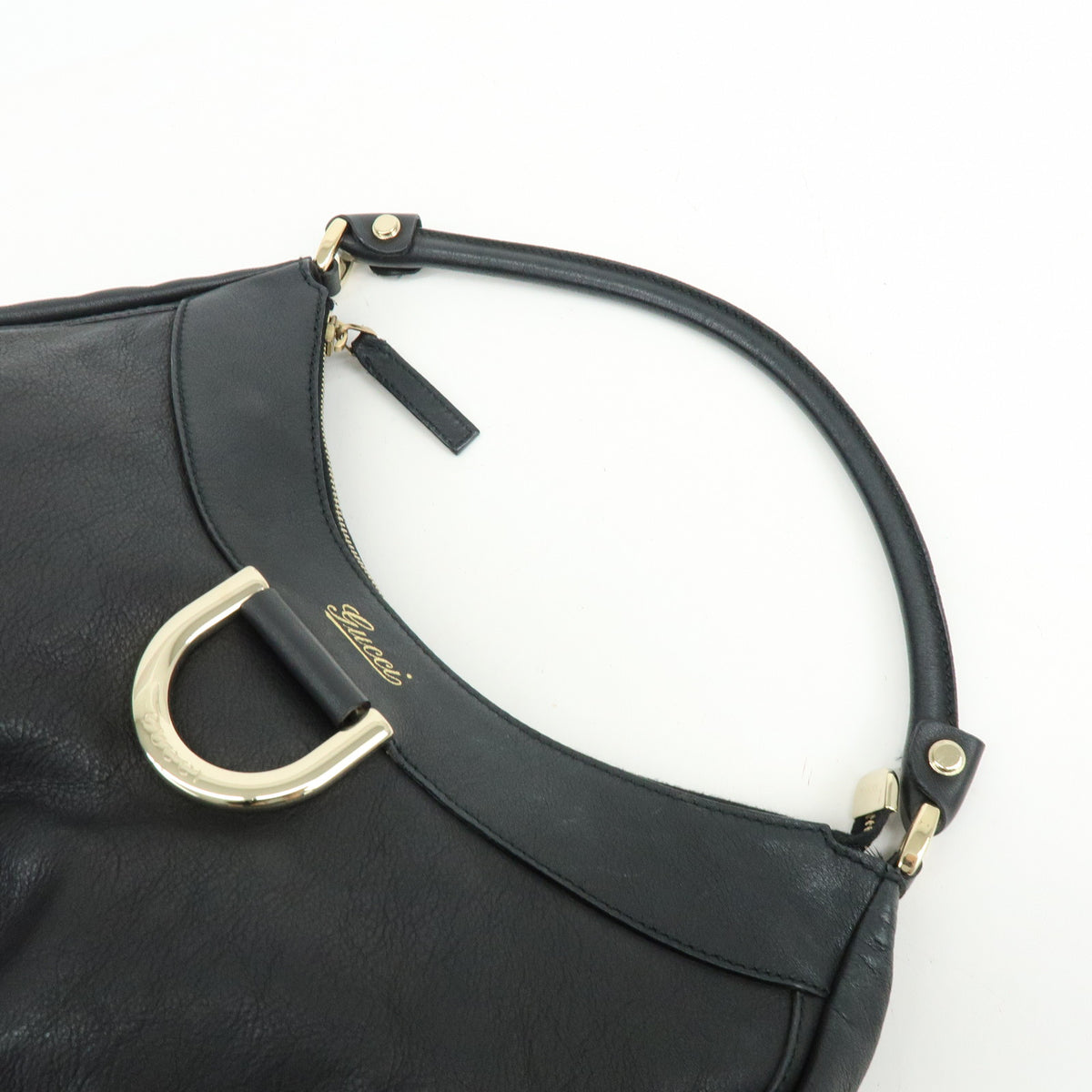 GUCCI Abbey Leather Shoulder Bag Hand Bag Black 189833