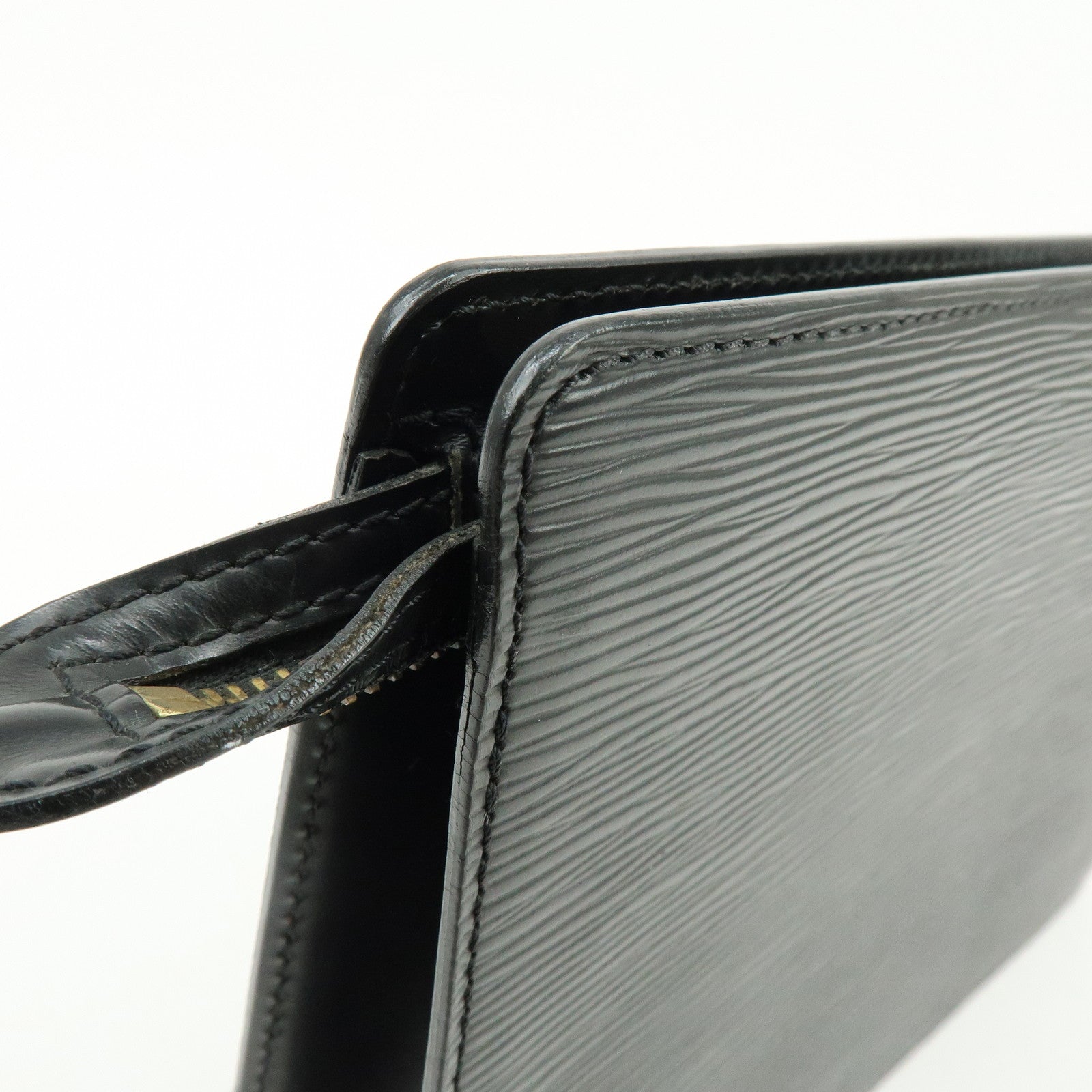 Louis Vuitton Epi Pochette Homme Clutch Bag Flat Pouch Noir M52522