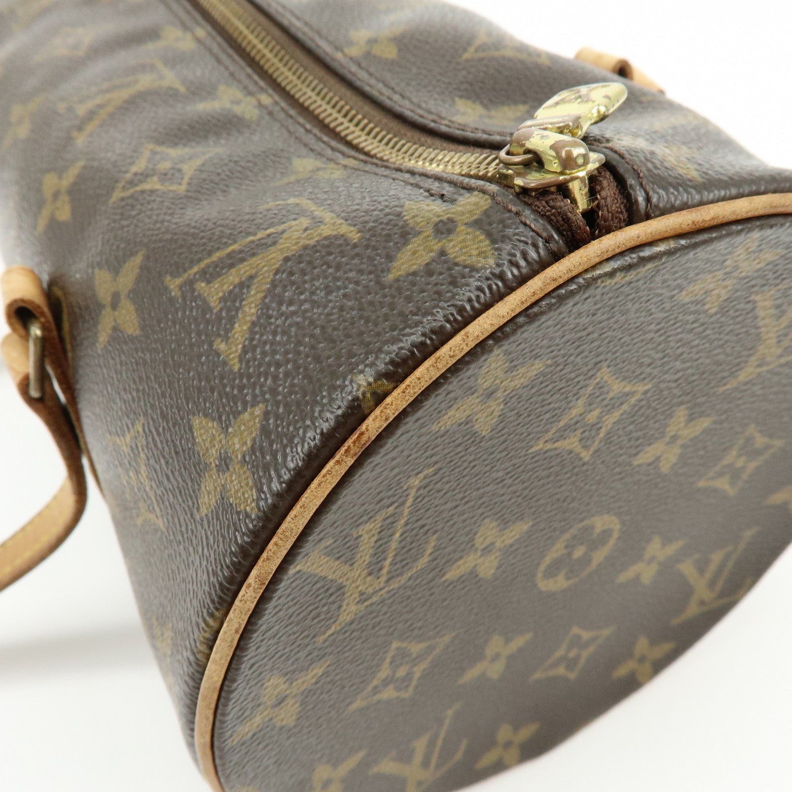 Louis Vuitton Monogram Papillon 30 Hand Bag Brown M51385