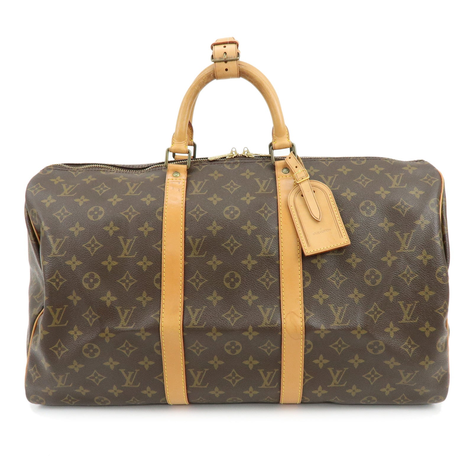 Louis Vuitton Monogram Keep All 50 Boston Bag Brown M41426