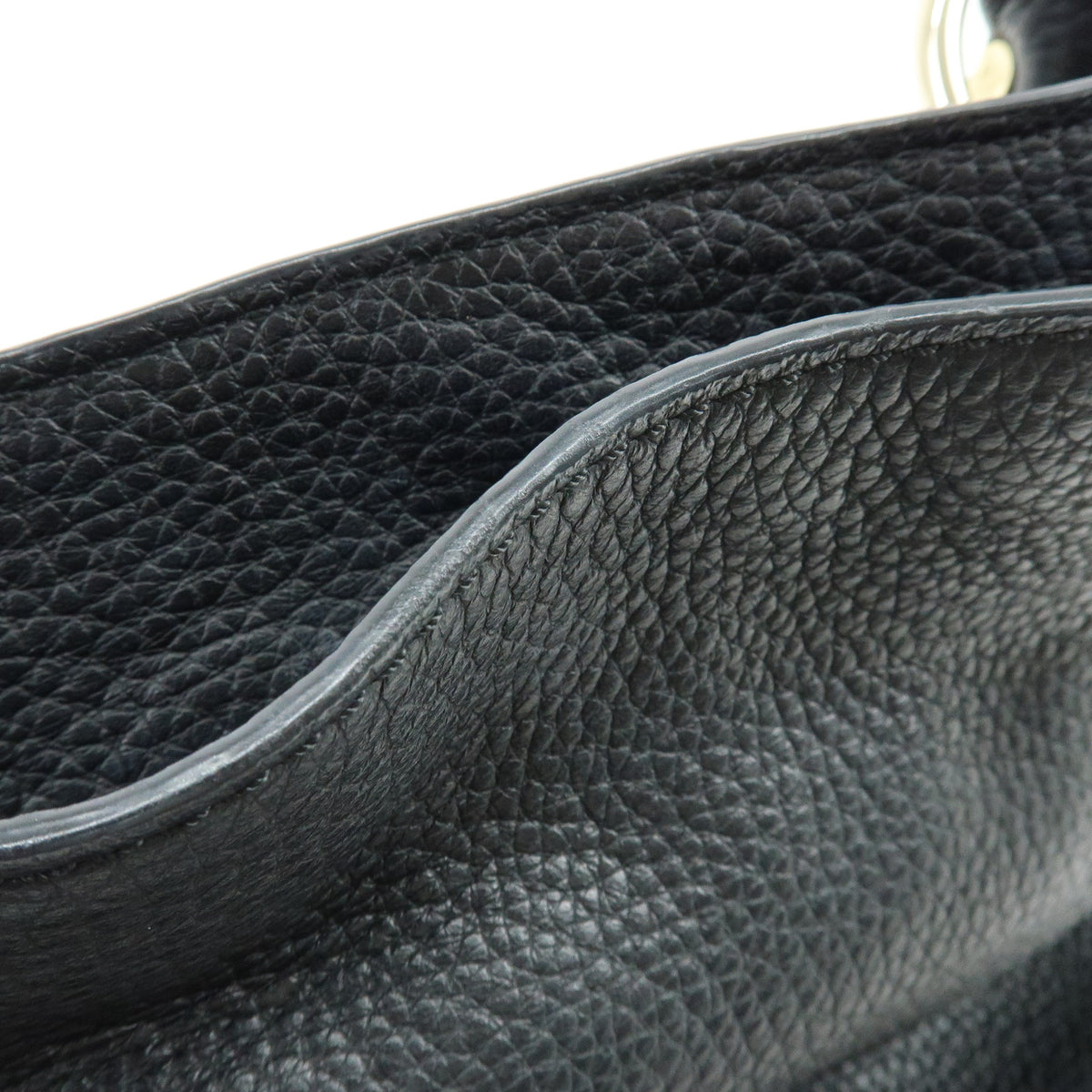 CELINE Bittersweet Leather Shoulder Bag Hand Bag Black