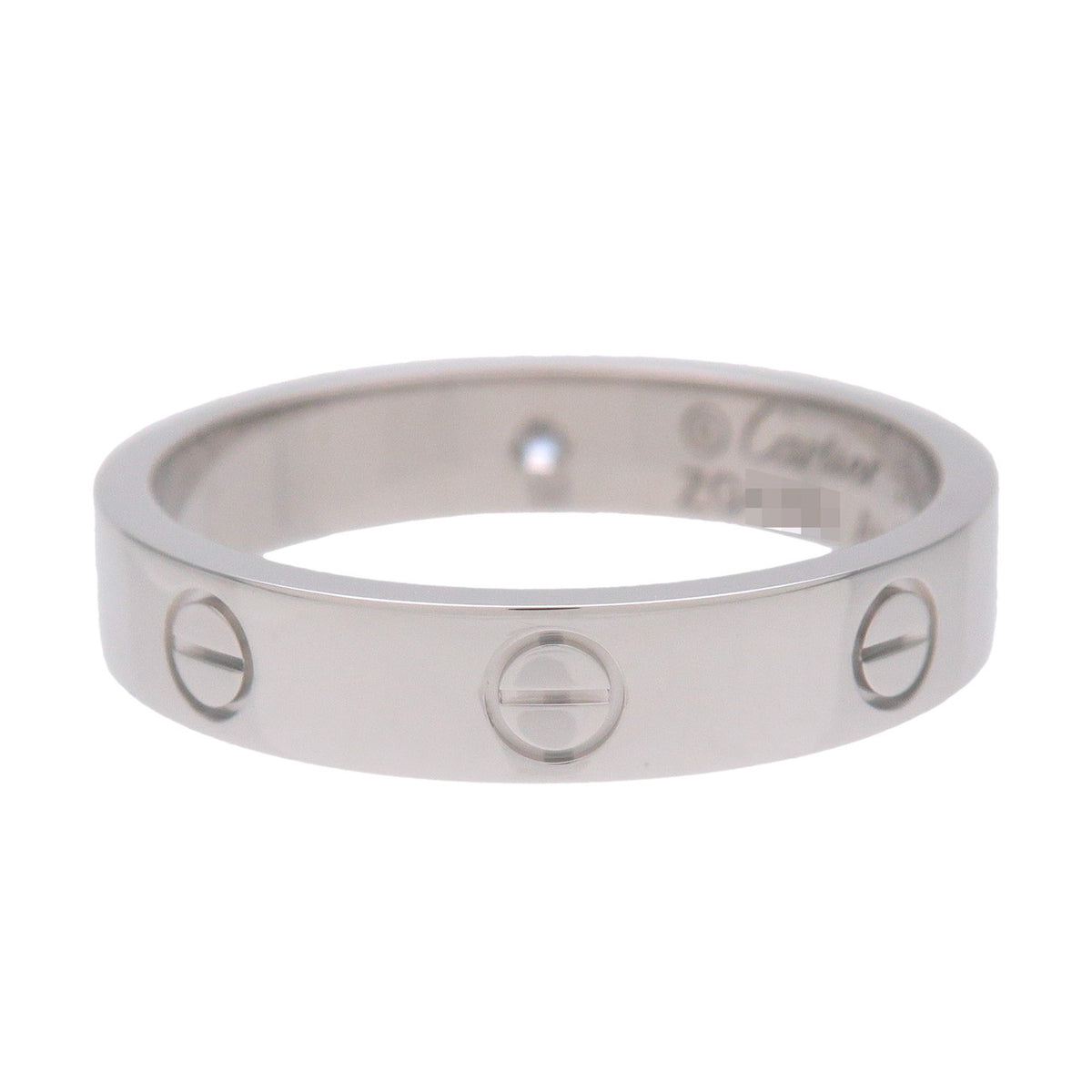 Cartier Mini Love  1P Diamond Ring K18 750WG #57 US8 EU57 HK18