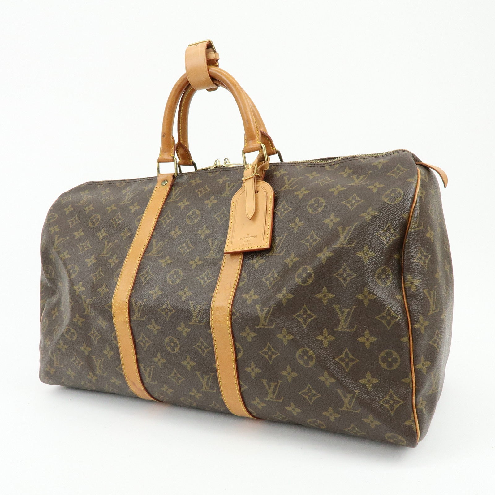 Louis Vuitton Monogram Keep All 50 Boston Bag Brown M41426