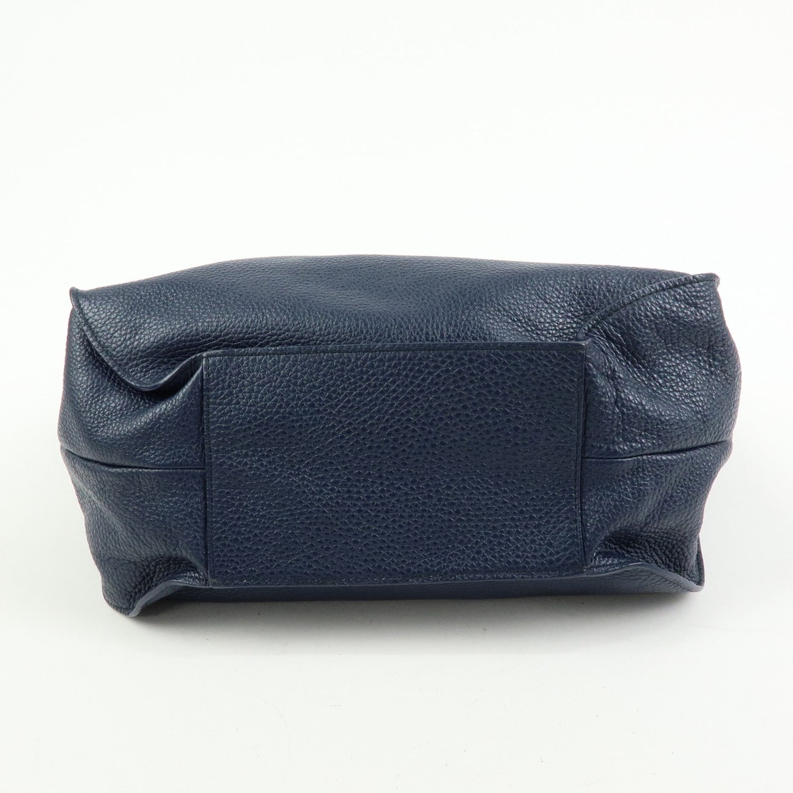 FURLA Leather Shoulder Bag Hand Bag Hobo Bag Dark Navy