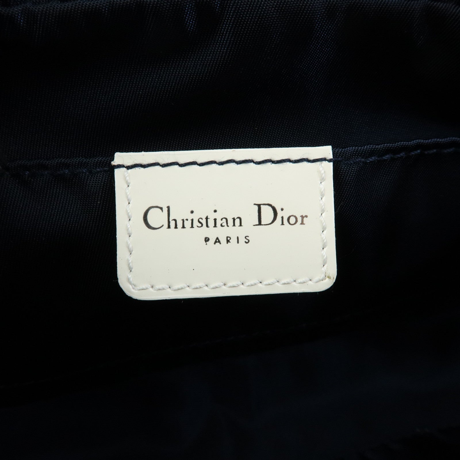 Christian Dior Trotter No.1 PVC Patent Leather Shoulder Bag Navy