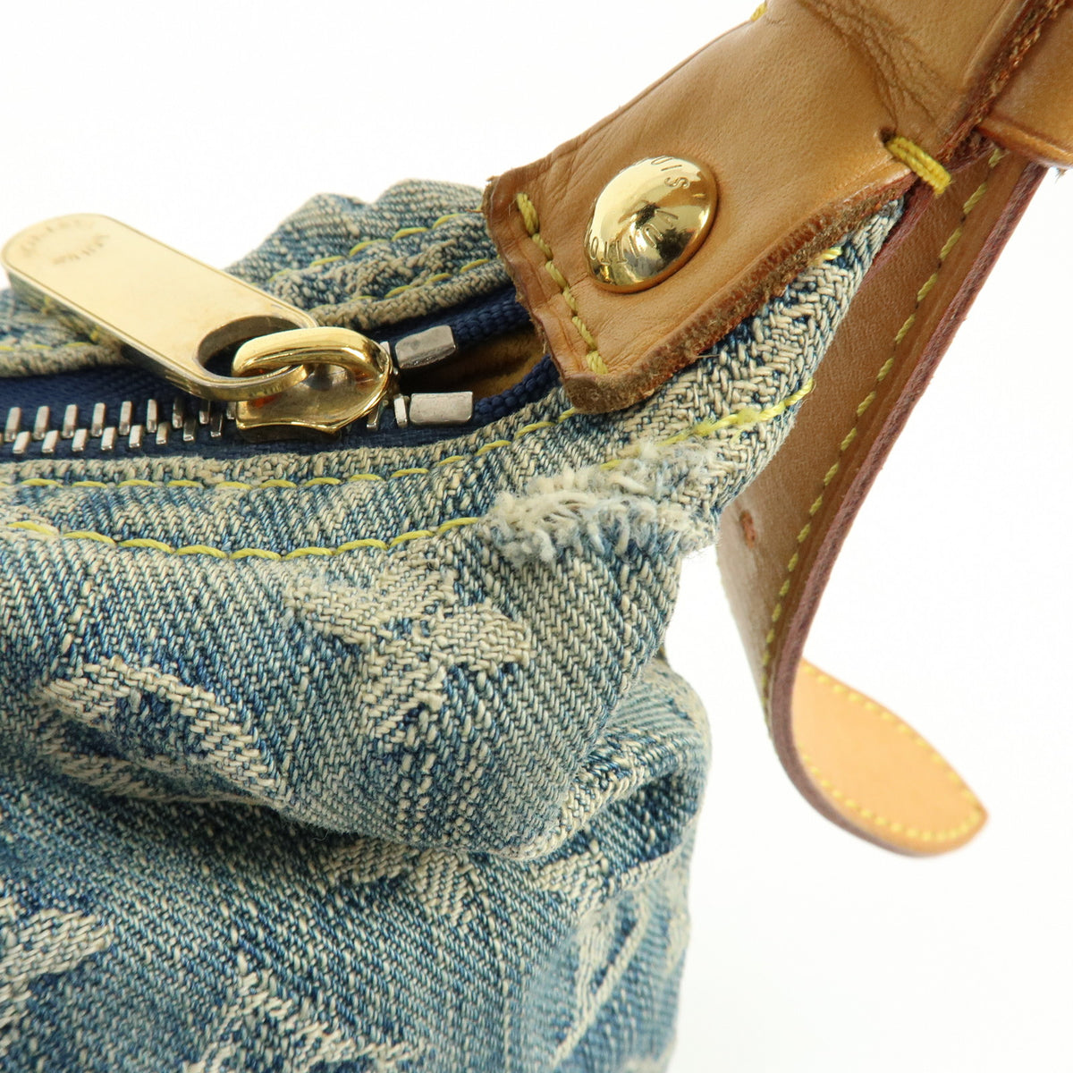 Louis Vuitton Monogram Denim Baggy PM 2Way Bag Shoulder Bag M95049