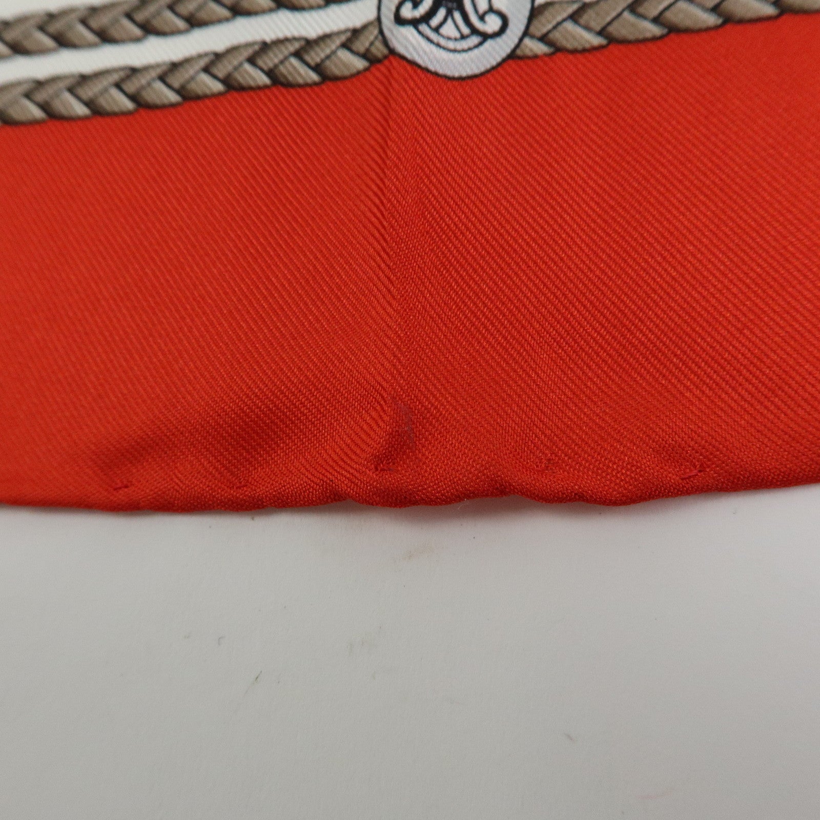 CELINE Silk 100% Scarf Hunting Hounds Horseback Riders Red White