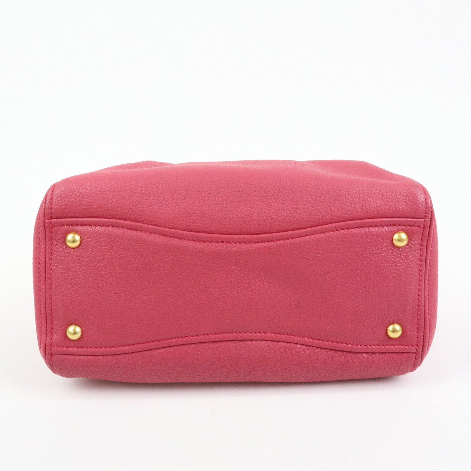 MIU MIU Vitello Caribu Leather 2Way Shoulder Bag Pink RN0757