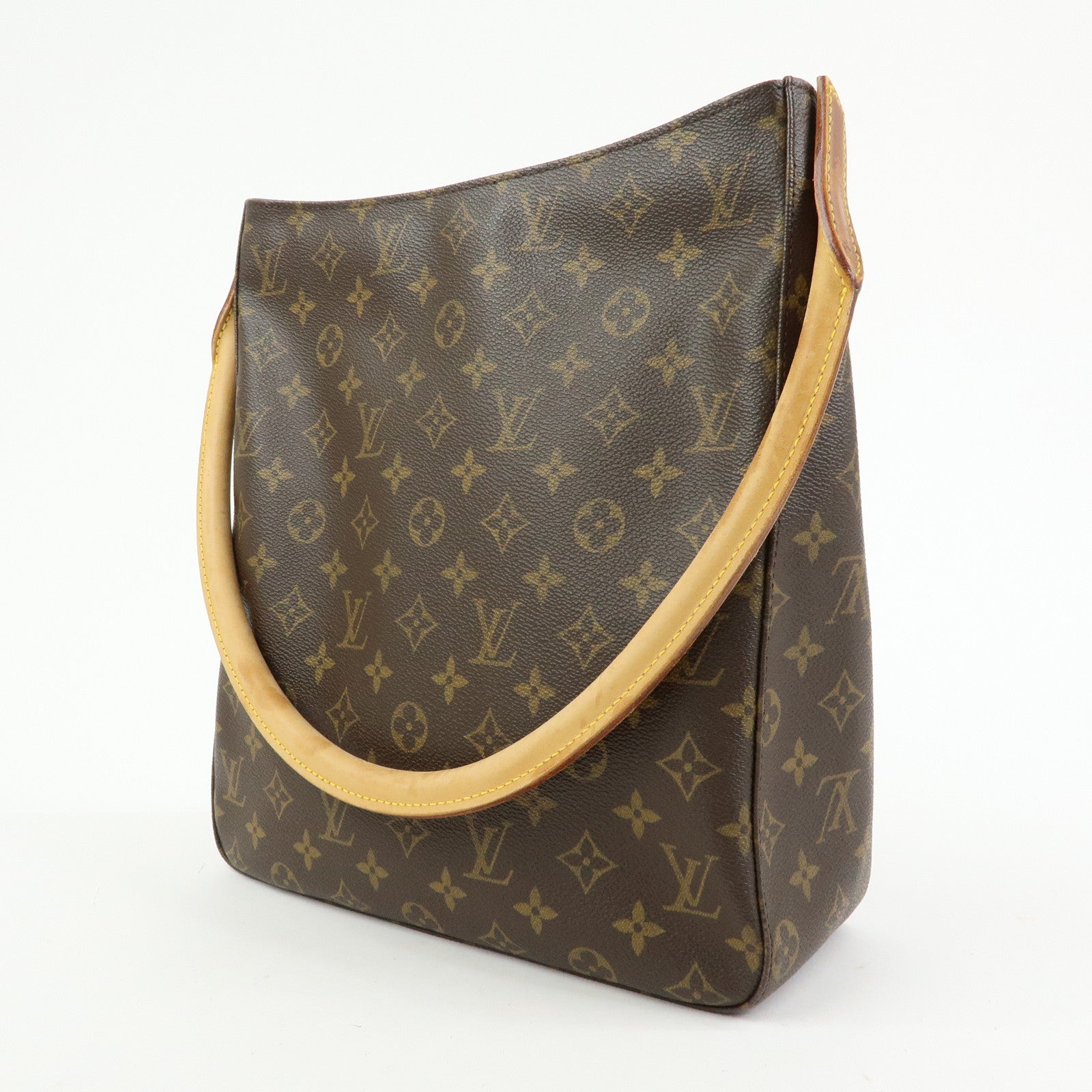 Louis Vuitton Monogram Looping GM Canvas Shoulder Bag Brown M51145