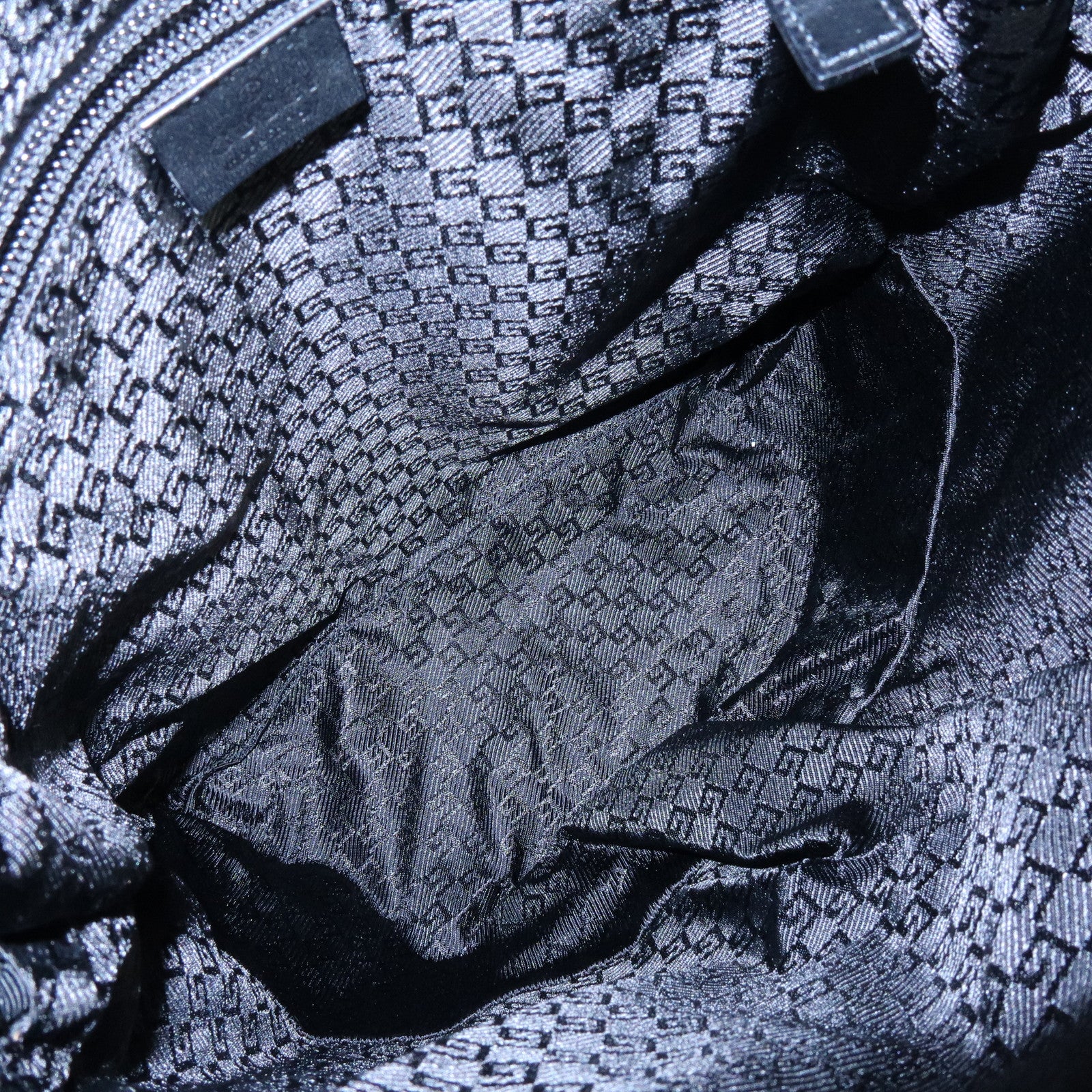 GUCCI Sherry Canvas Leather Backpack Rucksack Black 122349