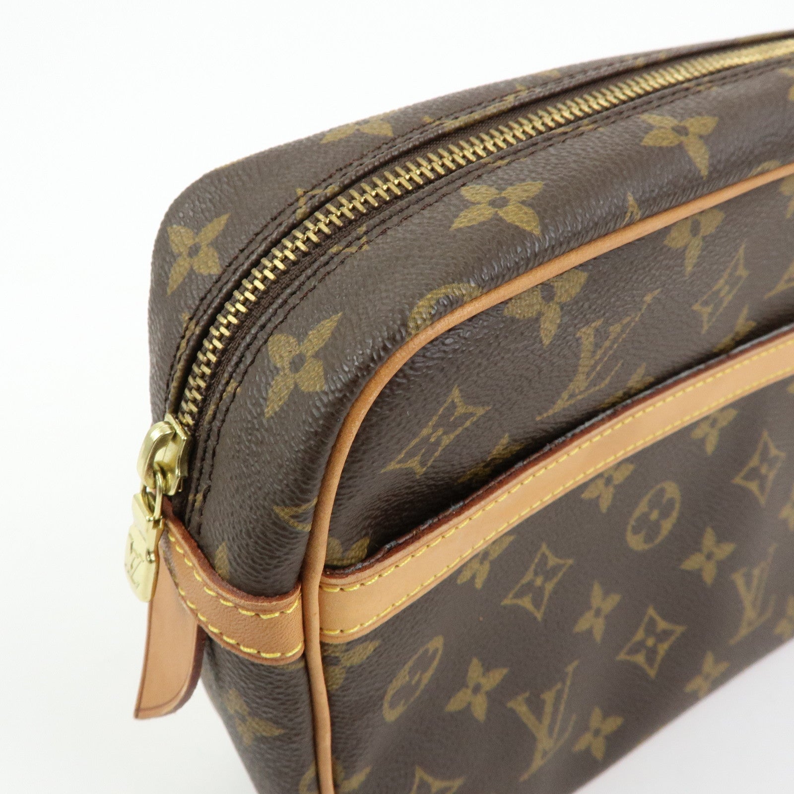 Louis Vuitton Monogram Compiegne 28 Pouch Clutch Bag Brown M51845