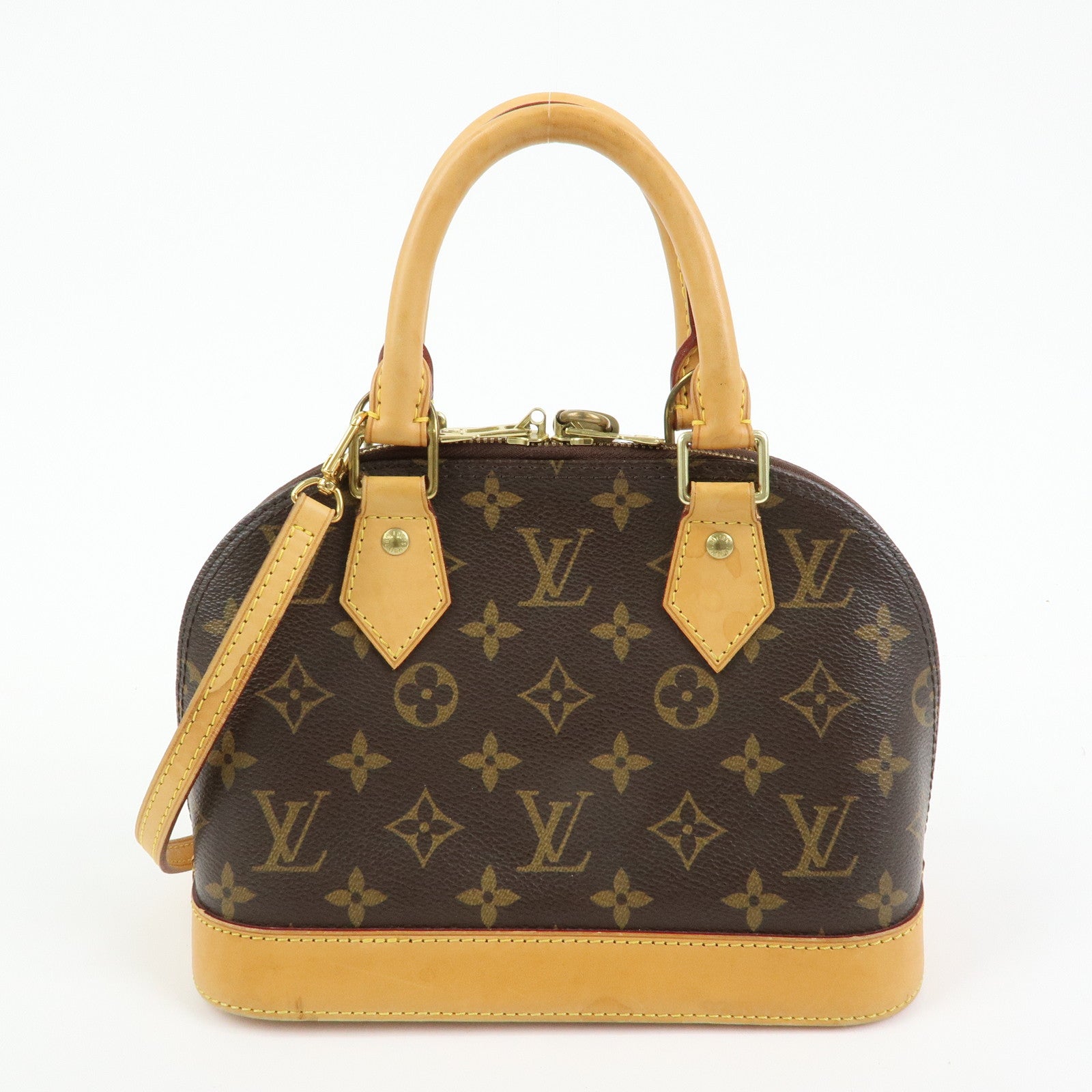 Louis Vuitton Monogram Alma BB 2 Way Hand Bag Shoulder Bag Brown M53152