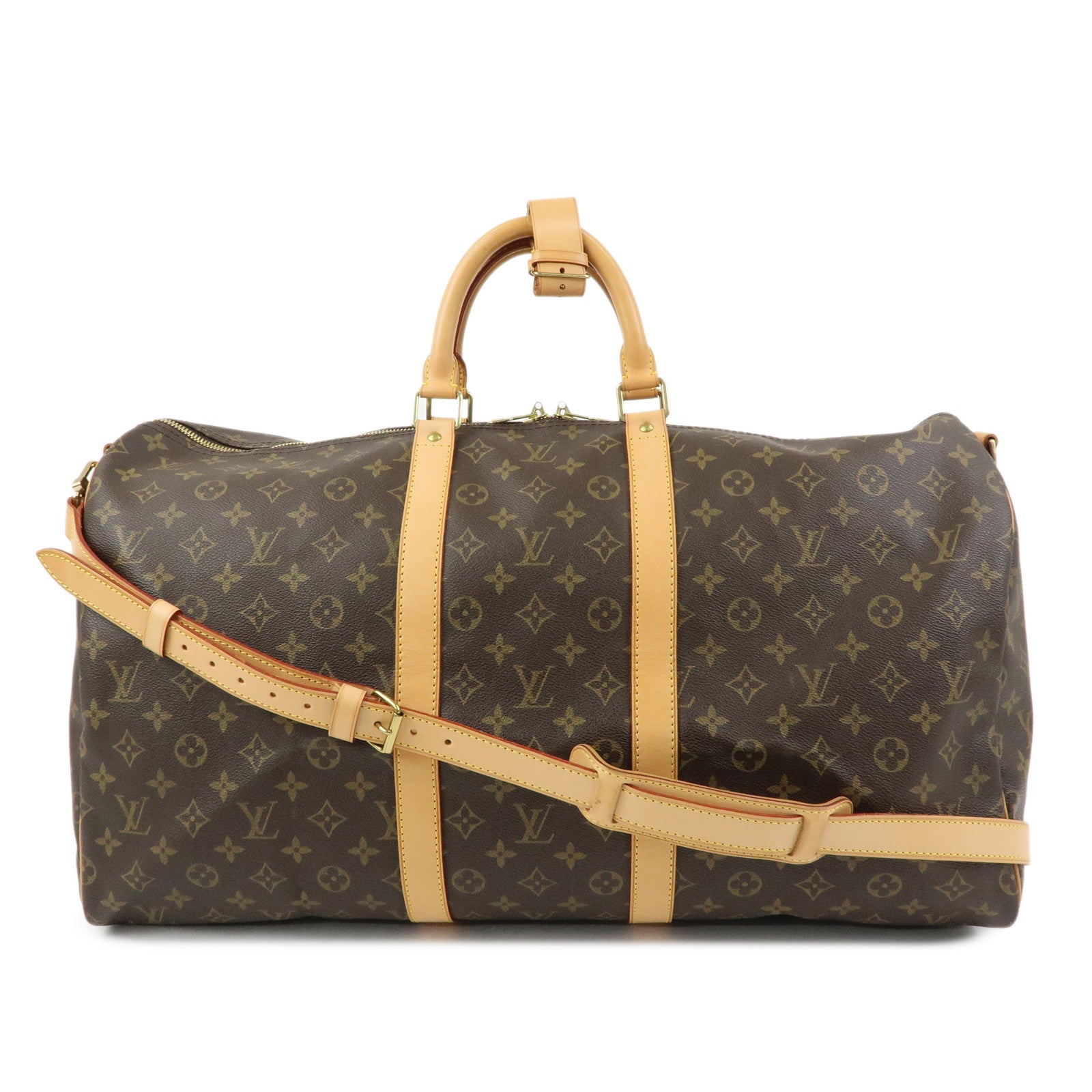 Louis Vuitton Monogram Keep All Bandouliere 55 Boston Bag M41414