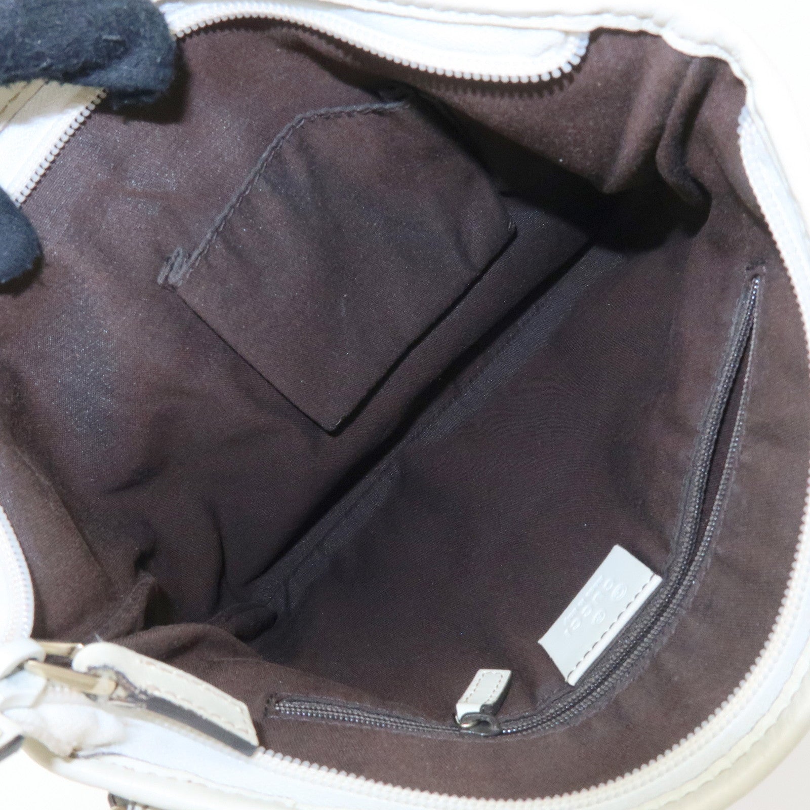 GUCCI GG Canvas Leather Shoulder Bag Light Purple White 257246