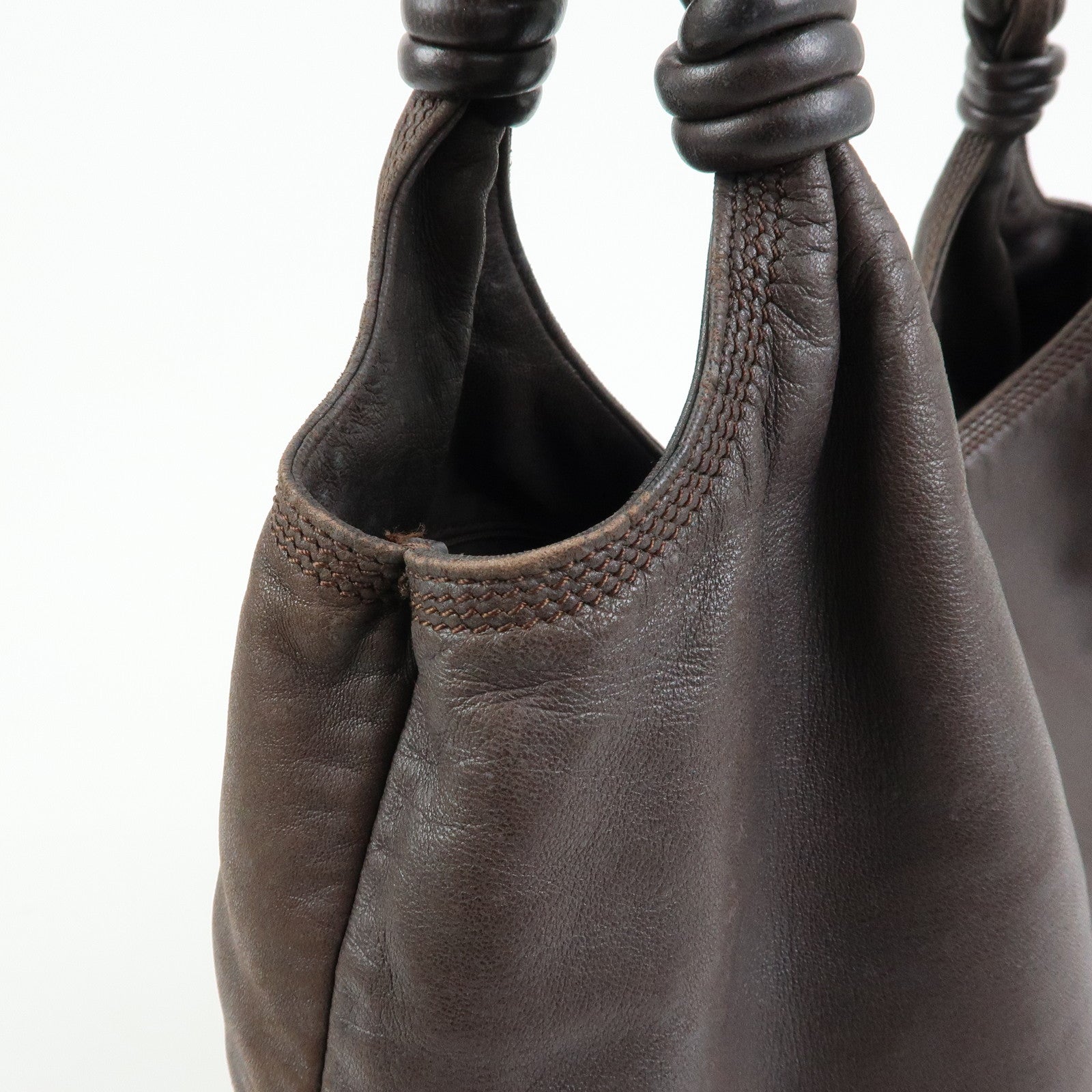 LOEWE Anagram Nappa Leather Shoulder Bag Tote Bag Brown