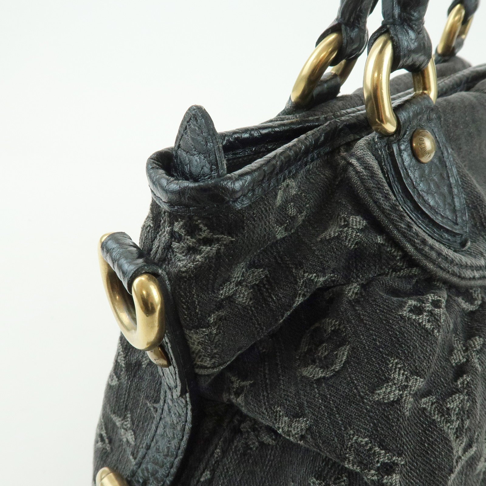 Louis Vuitton Monogram Denim Neo Cabby MM 2Way Bag Noir M95351