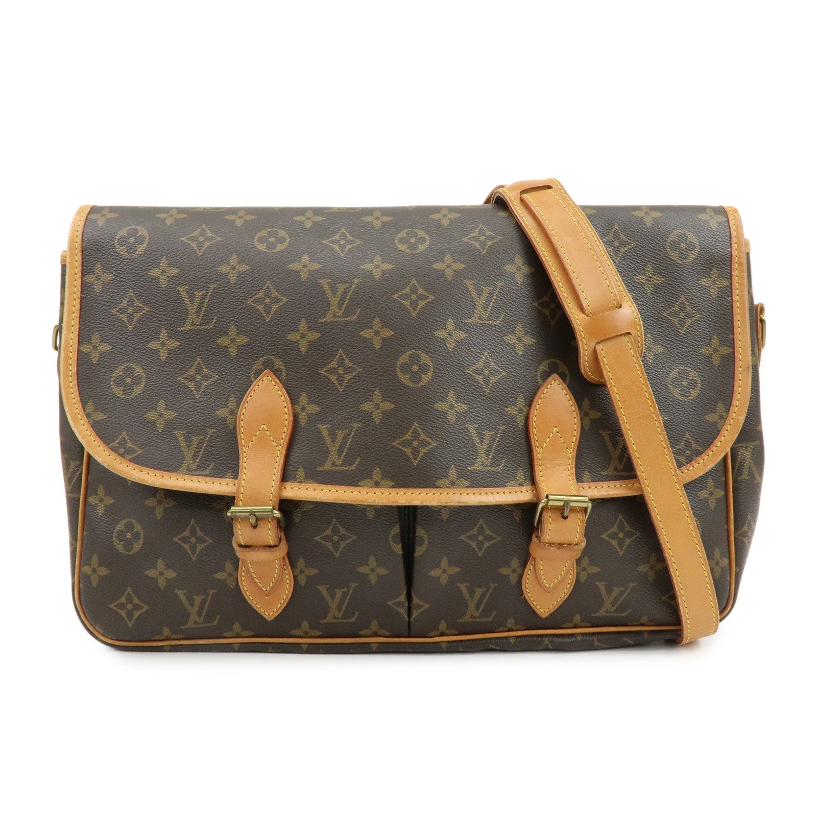 Louis Vuitton Monogram Canvas Gibeciere GM Shoulder Bag M42249