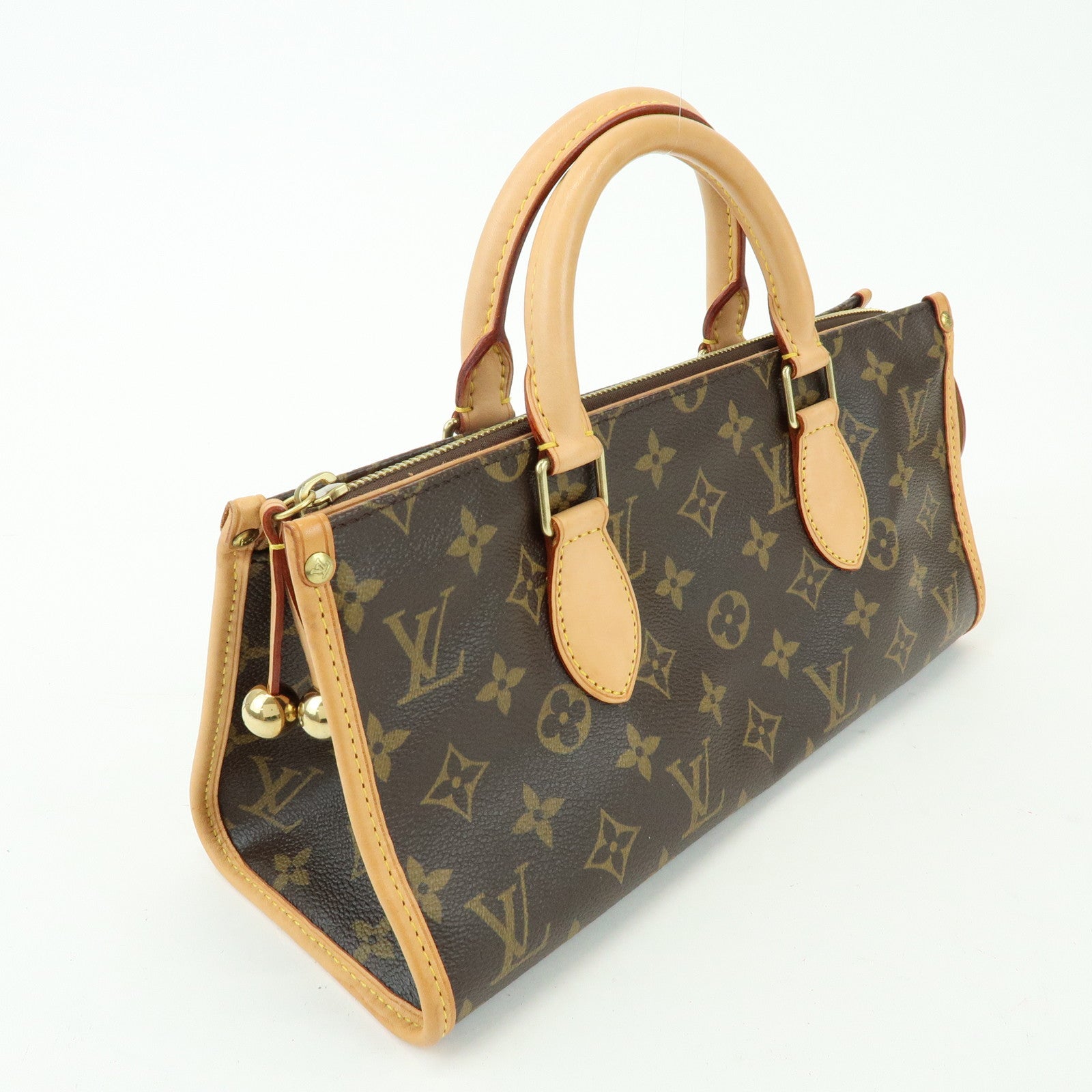 Louis Vuitton Monogram Popincourt Canvas Hand Bag Brown M40009