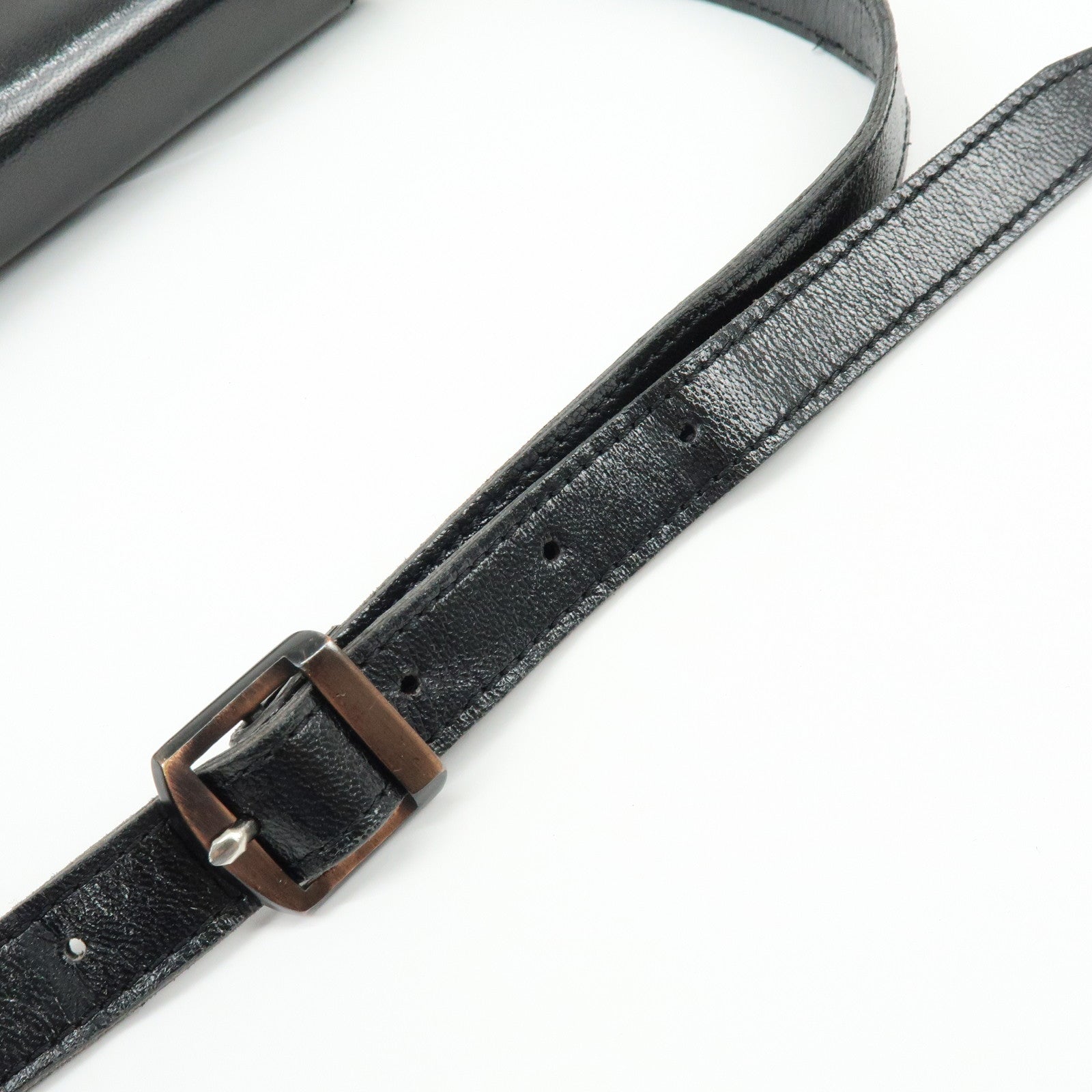 SAINT LAURENT PARIS Leather 2WAY Bag Hand Bag Shoulder Bag Black