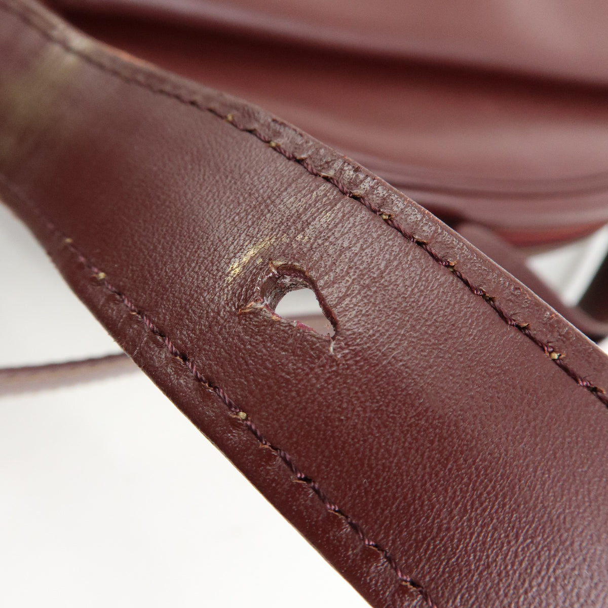 Cartier Must de Cartier Leather Shoulder Bag Bordeaux