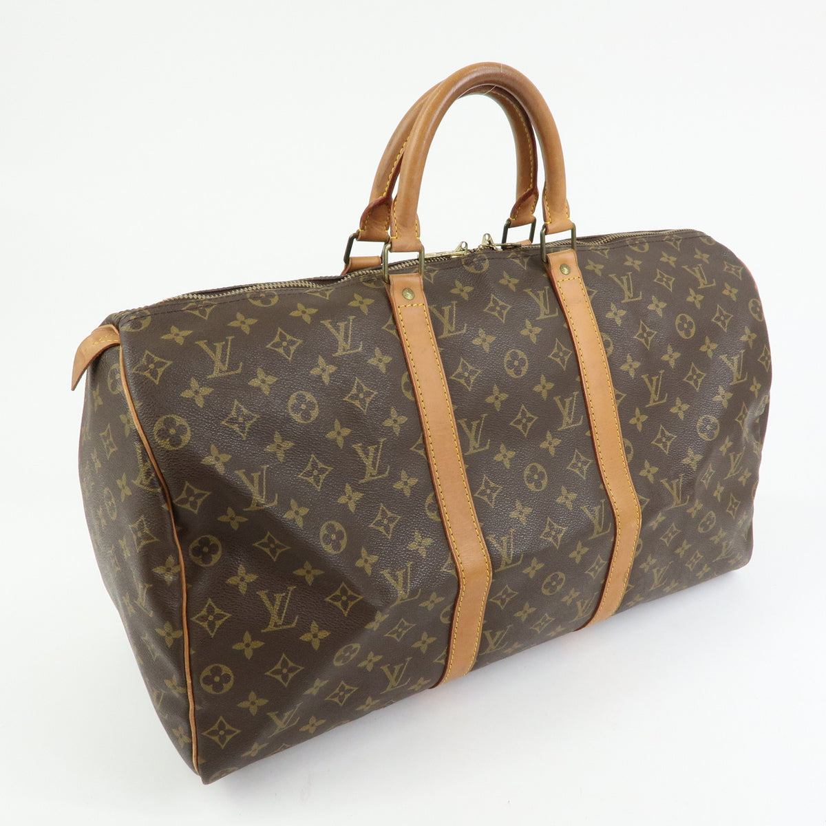 Louis Vuitton Monogram Keep All 50 Boston Bag Brown M41426