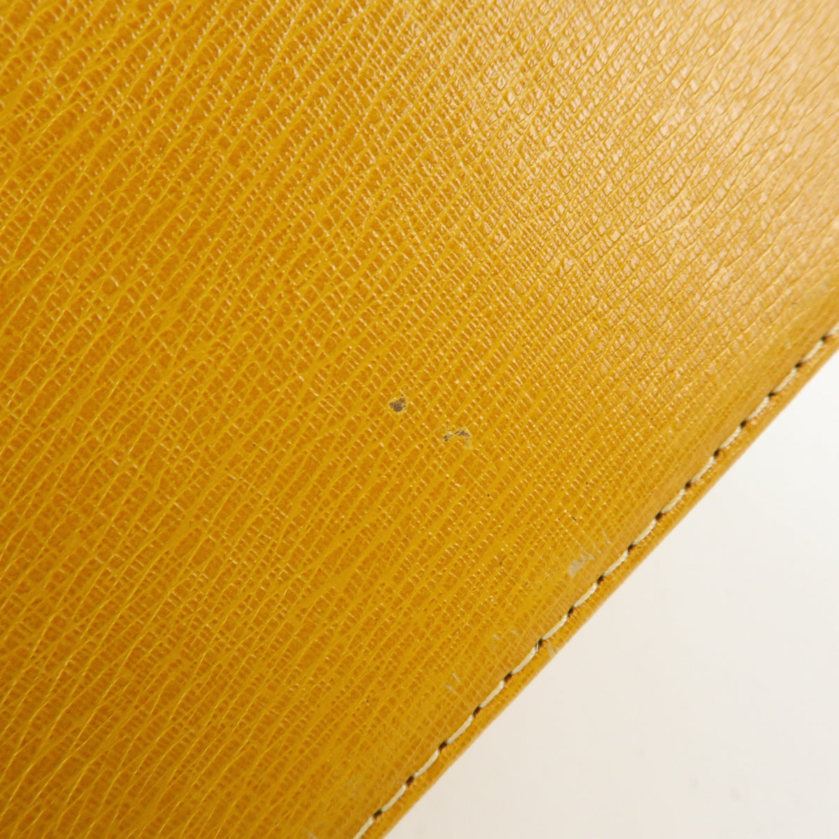BURBERRY Leather Mini Hand Bag Tote Bag Yellow