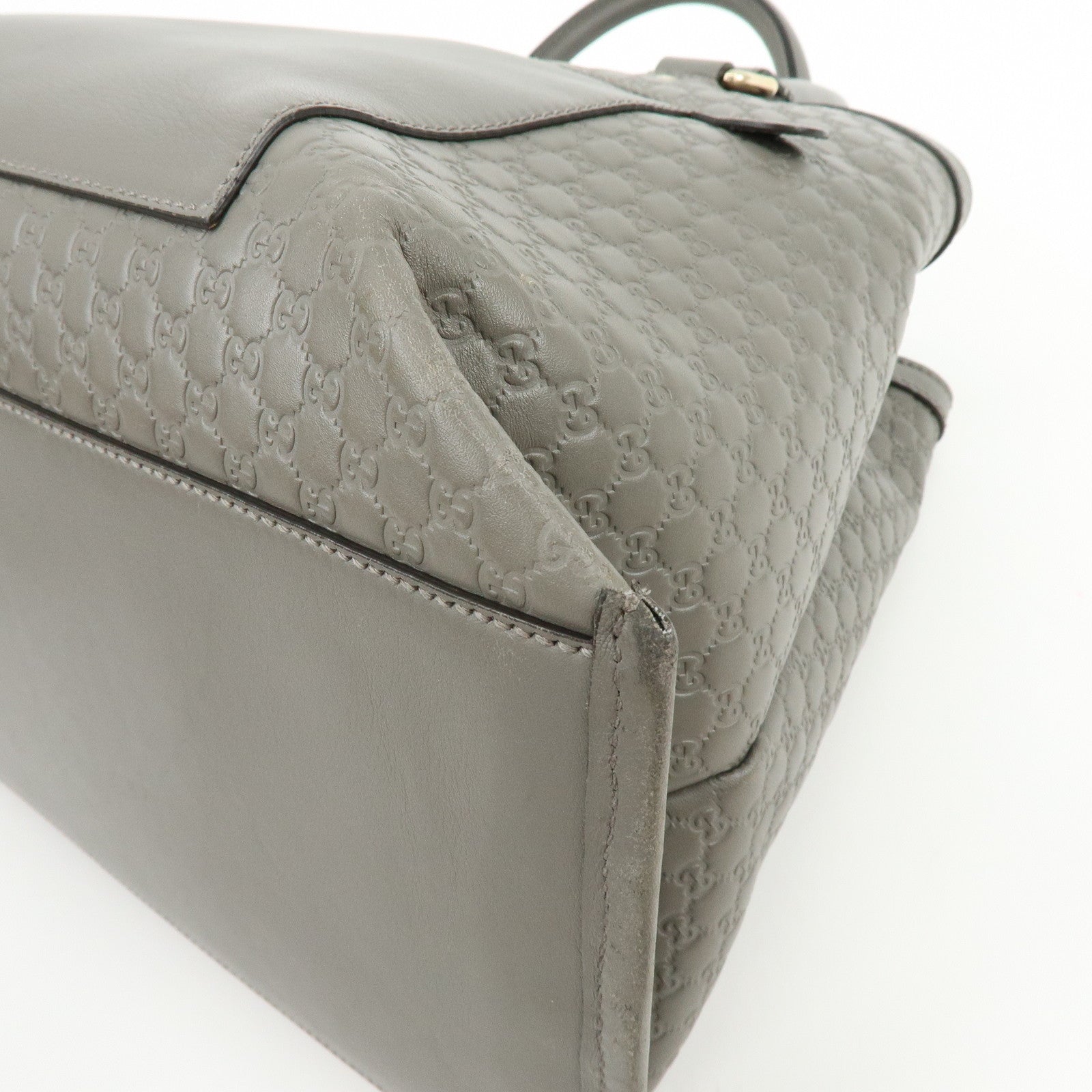 GUCCI Microguccissima Leather 2Way Bag Shoulder Bag Gray 510291