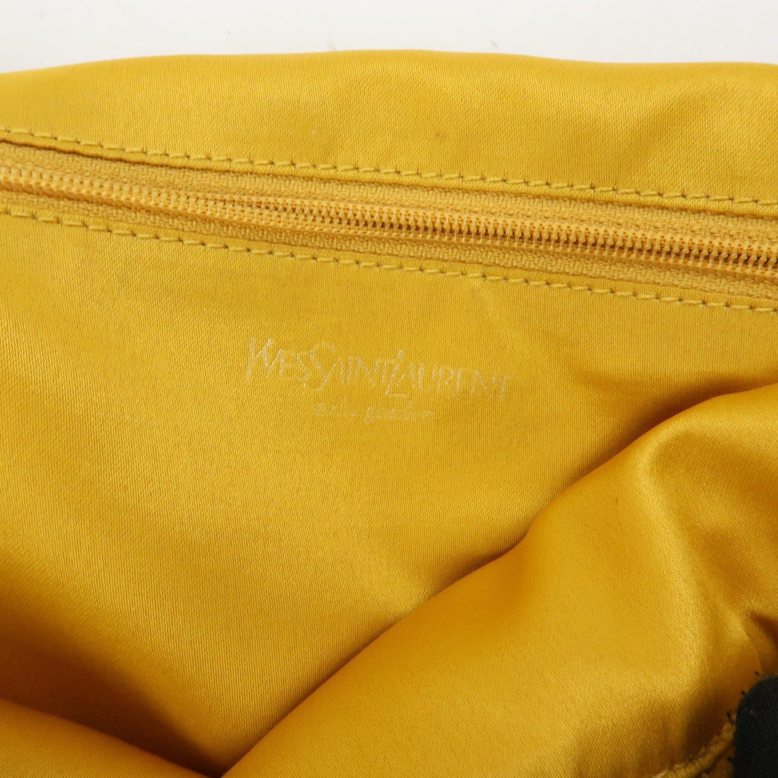 SAINT LAURENT PARIS Kahara Canvas Leather Tote Bag Hand Bag Natural