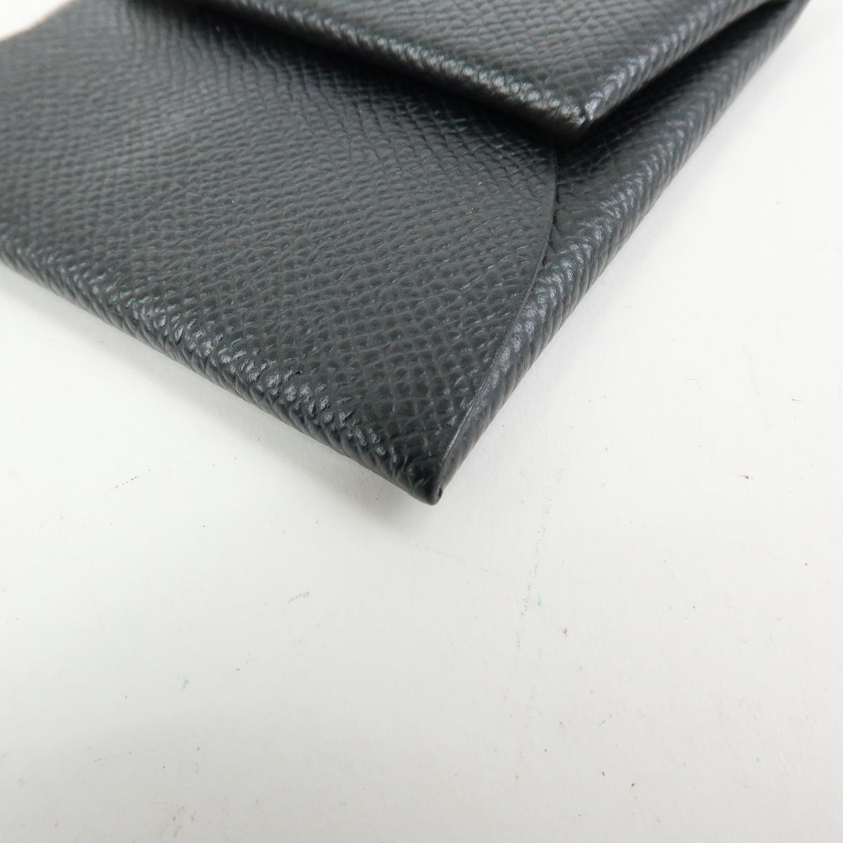 HERMES Bastia Veau Epsoｍ A Stamped Coin Case Coin Purse Black