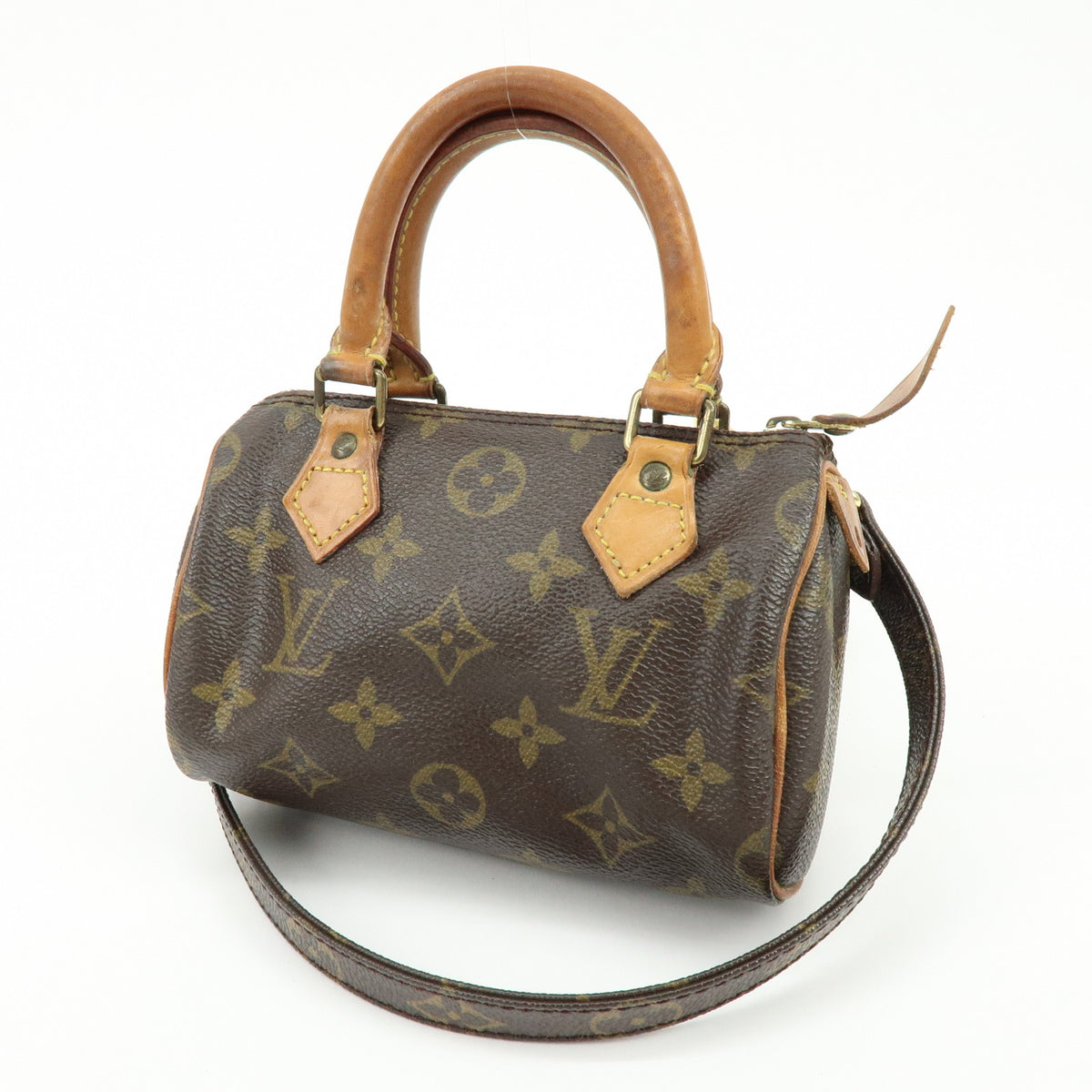 Louis Vuitton Monogram Mini Speedy Hand Bag and Strap M41534 J75011 Lot