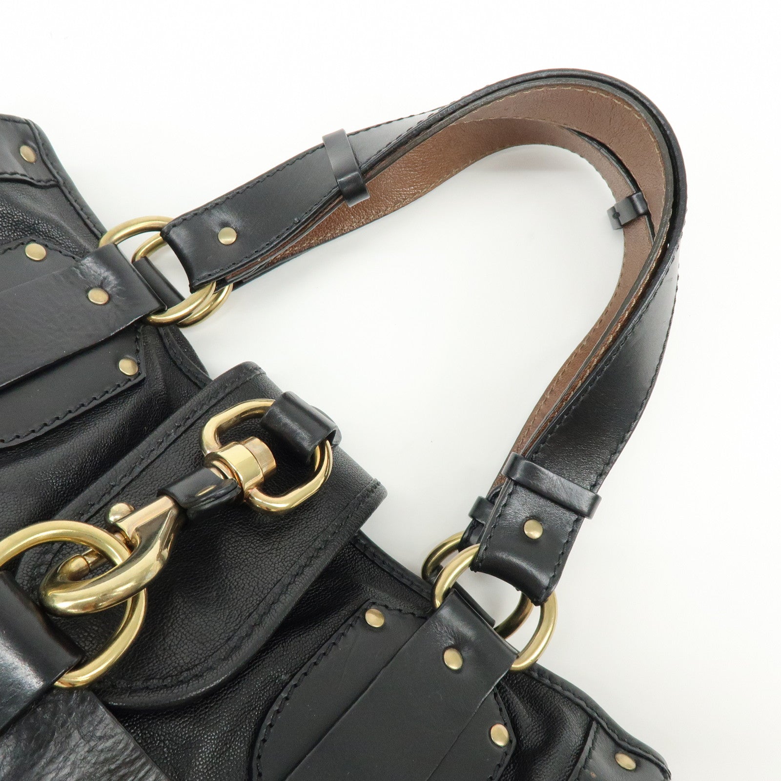 Chloe Kerala Leather Shoulder Bag Hand Bag Satchel Bag Black