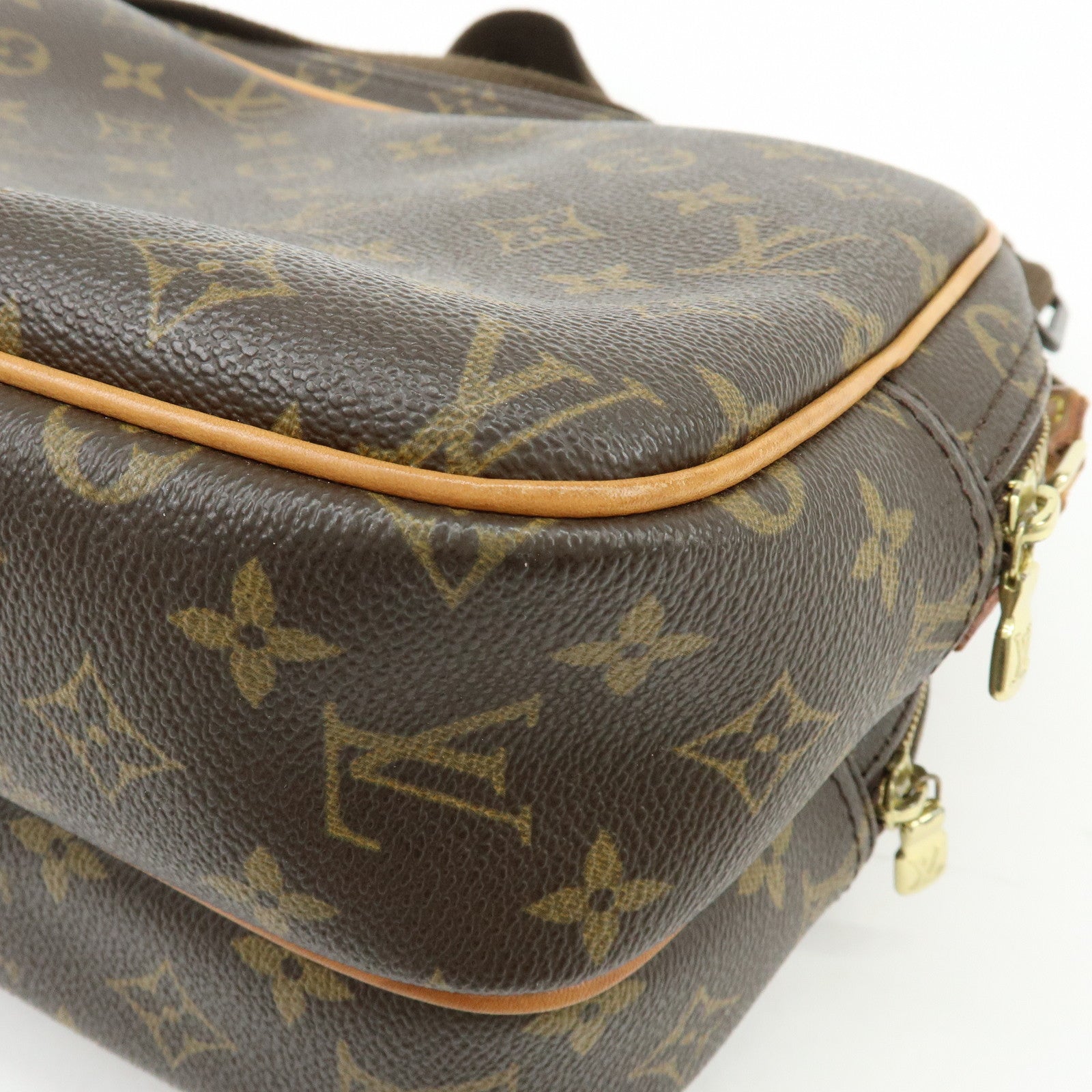 Louis Vuitton Monogram Reporter PM Shoulder Crossbody Bag Brown M45254