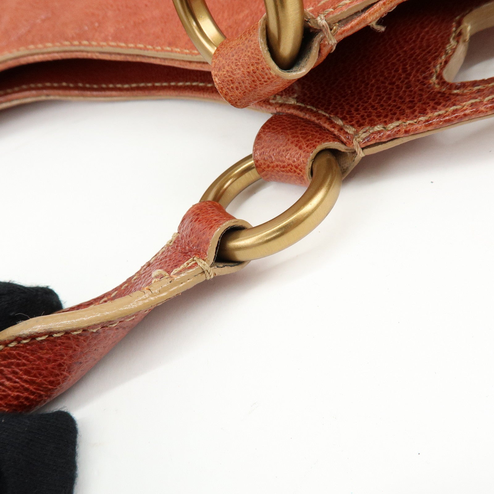 Cartier Marcello de Cartier Leather Hand Bag Tote Bag Brown