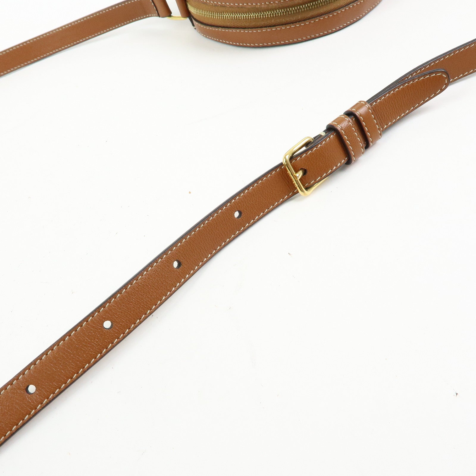 CELINE Triomphe PVC Leather Shoulder Bag Crossbody Bag Brown