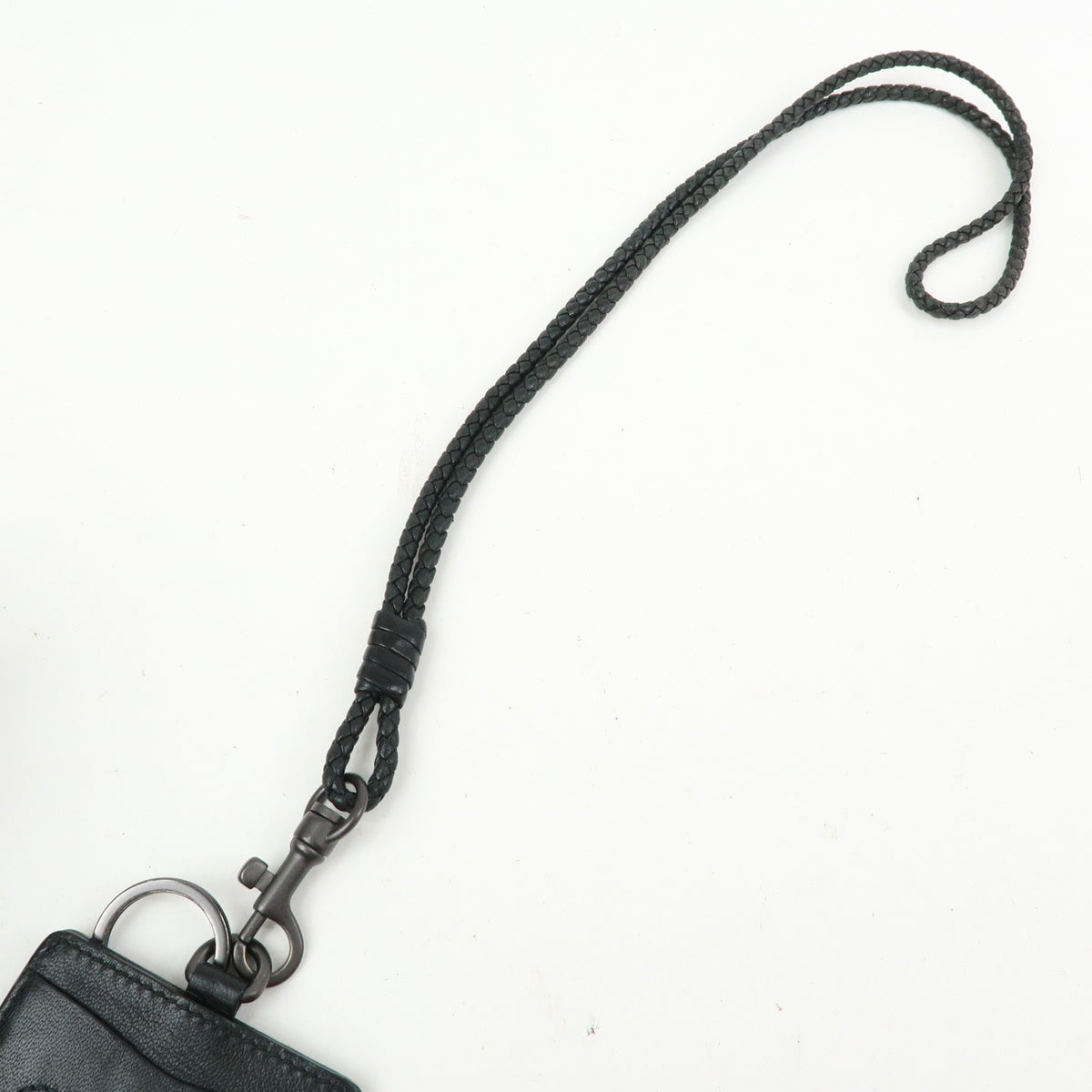 BOTTEGA VENETA Intrecciato Leather Shoulder Card Case Black