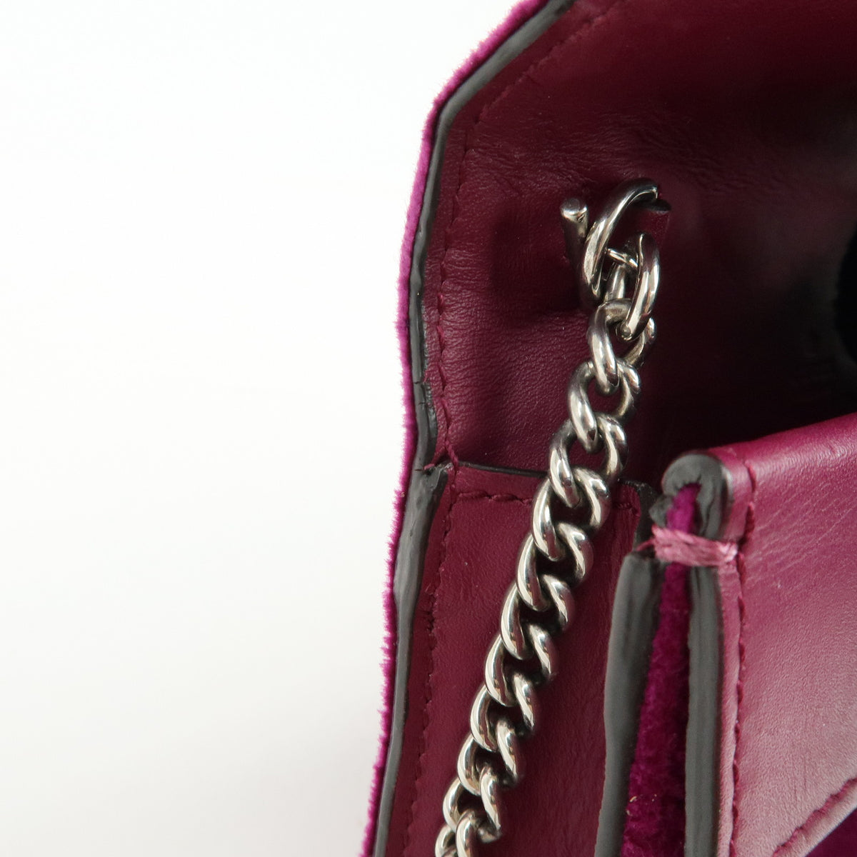 GUCCI Dionysus Super Mini Bag Velvet Chain Shoulder Bag Purple 476432