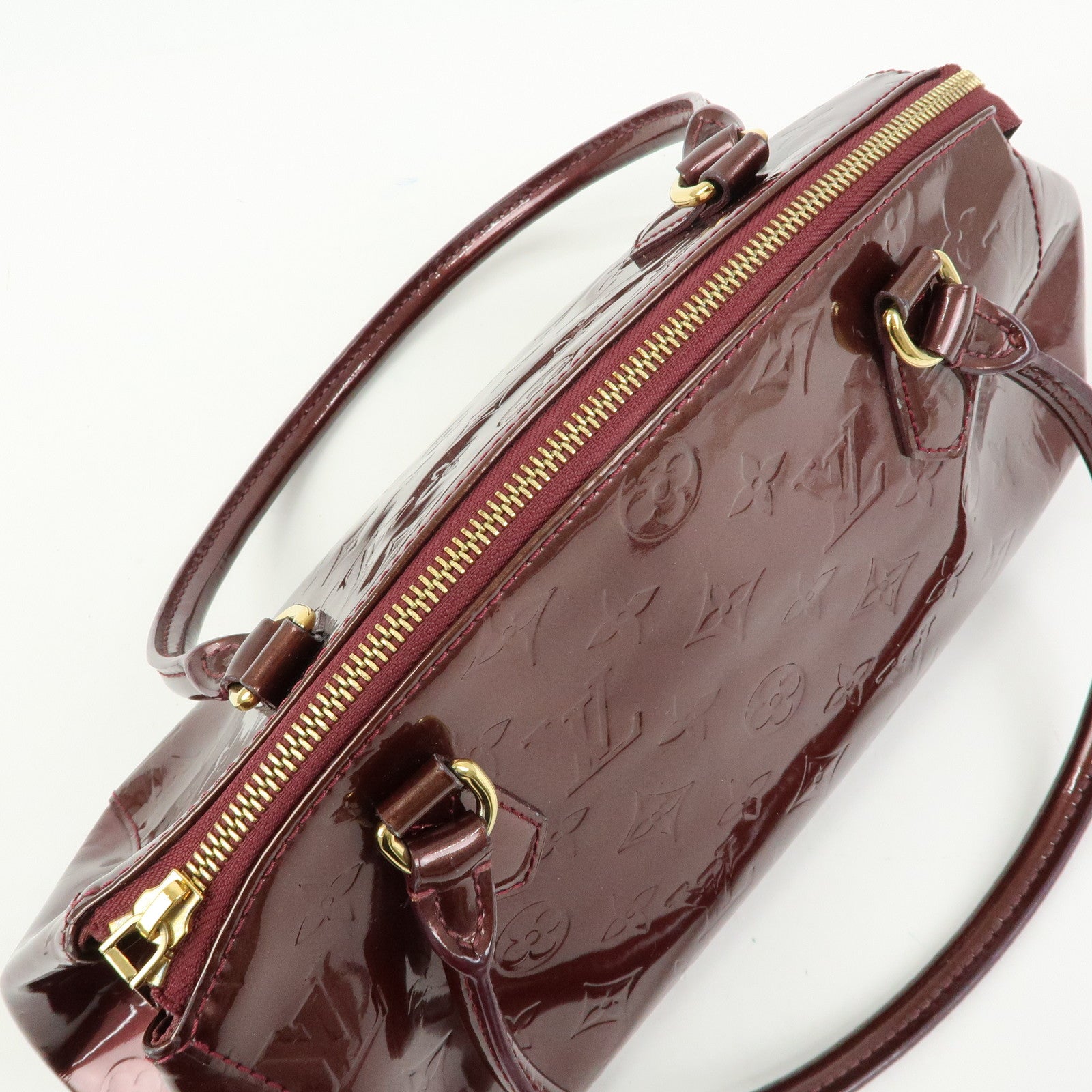 Louis Vuitton Monogram Vernis Sherwood PM Boston Hand Bag M91492