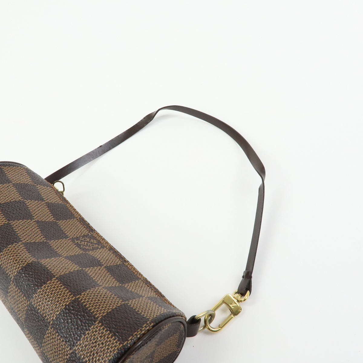 Louis Vuitton Damier Canvas Leather Mini Pouch for Papillon Bag Brown