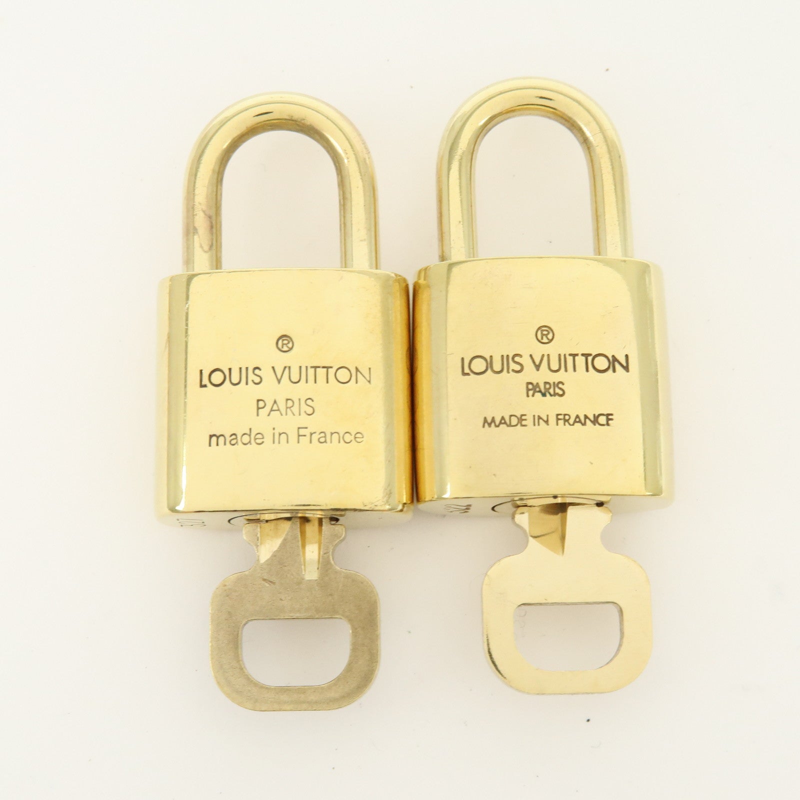 Louis Vuitton Lot of 10 Lock & Key Cadena Key Lock Gold