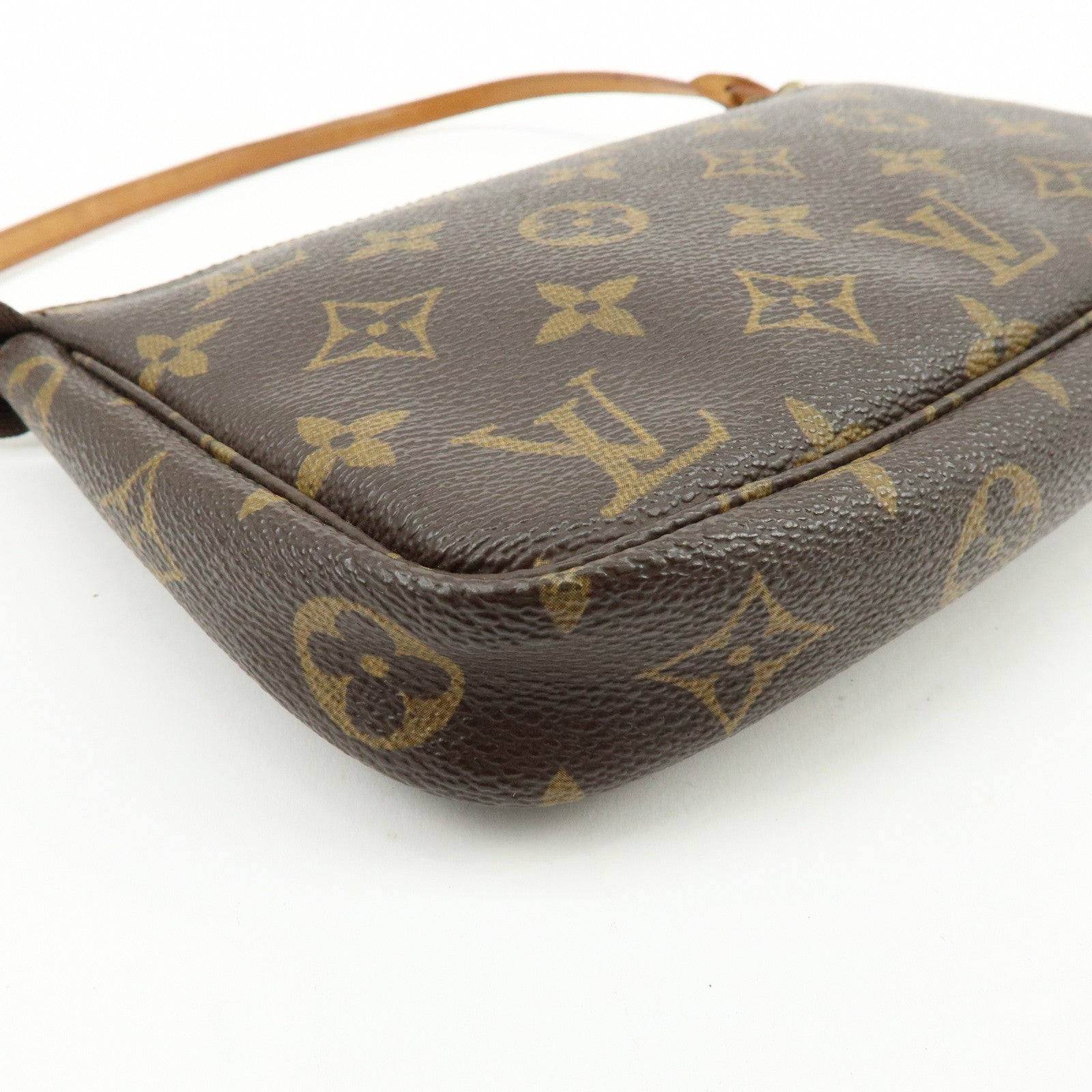 Louis Vuitton Monogram Pochette Accessoires Hand Bag Brown M51980