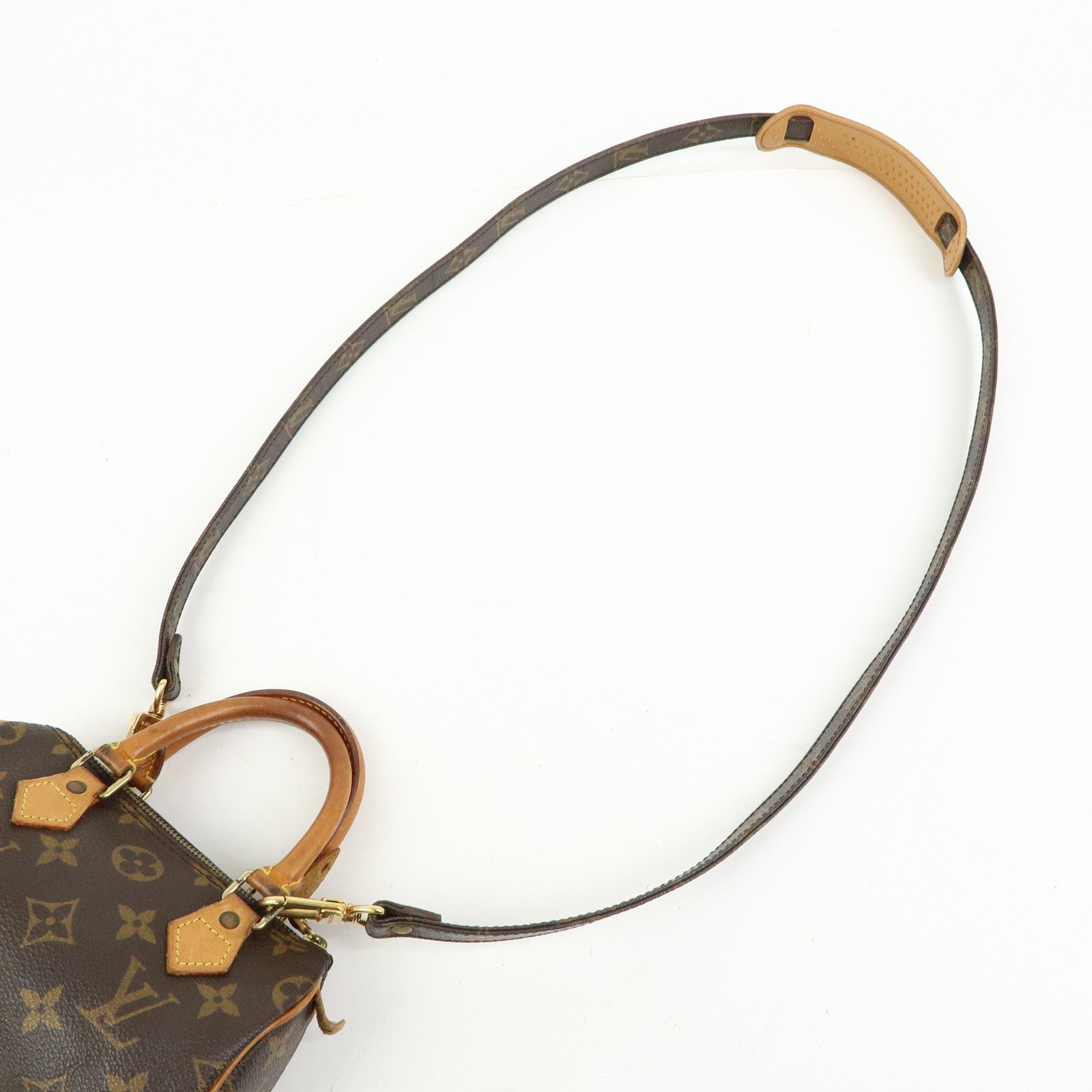Louis Vuitton Monogram Mini Speedy & Strap 2Way Hand Bag Brown M41534